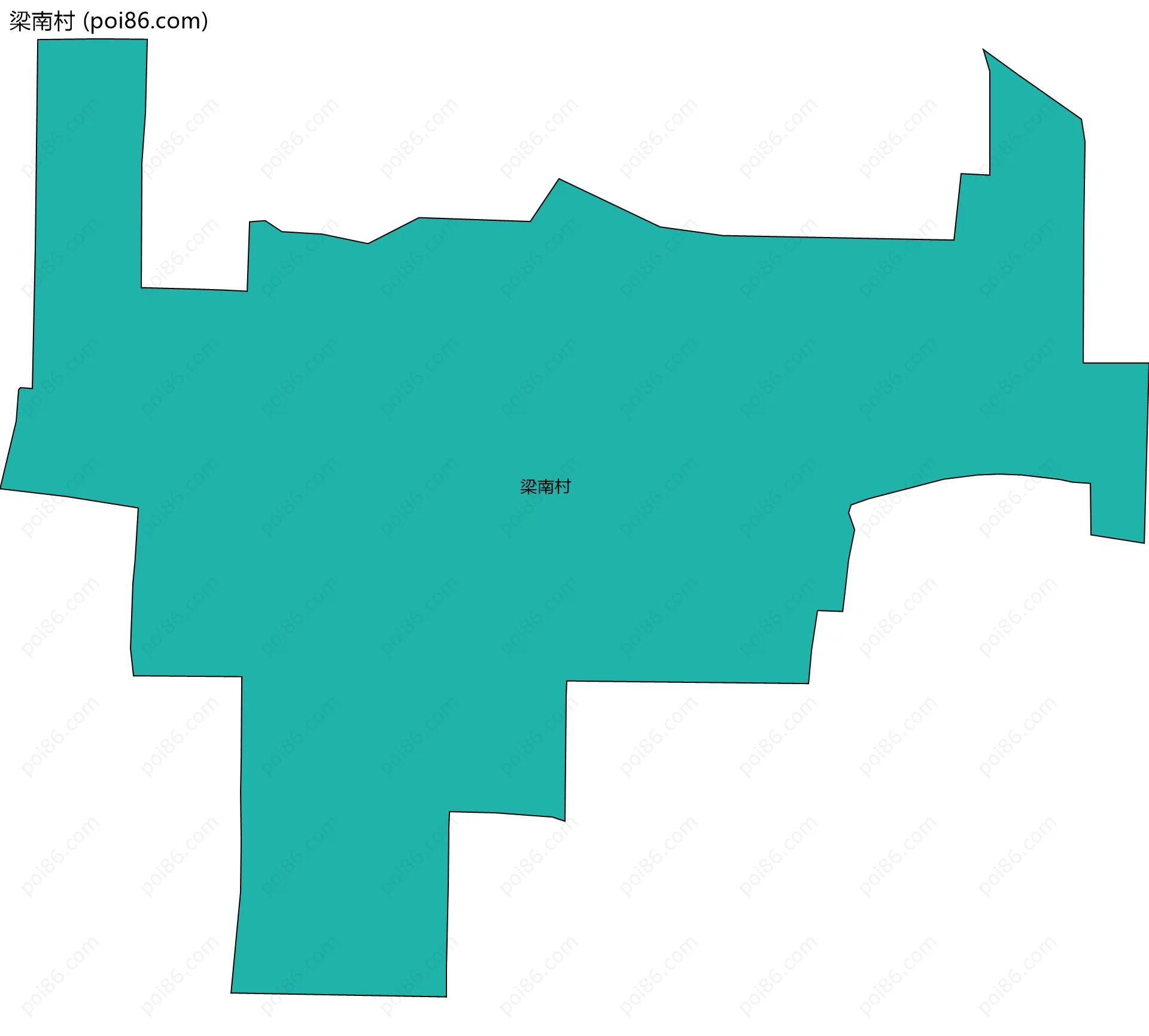梁南村边界地图