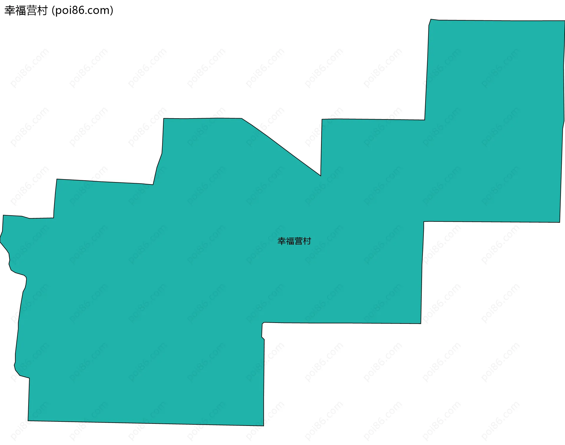 幸福营村边界地图