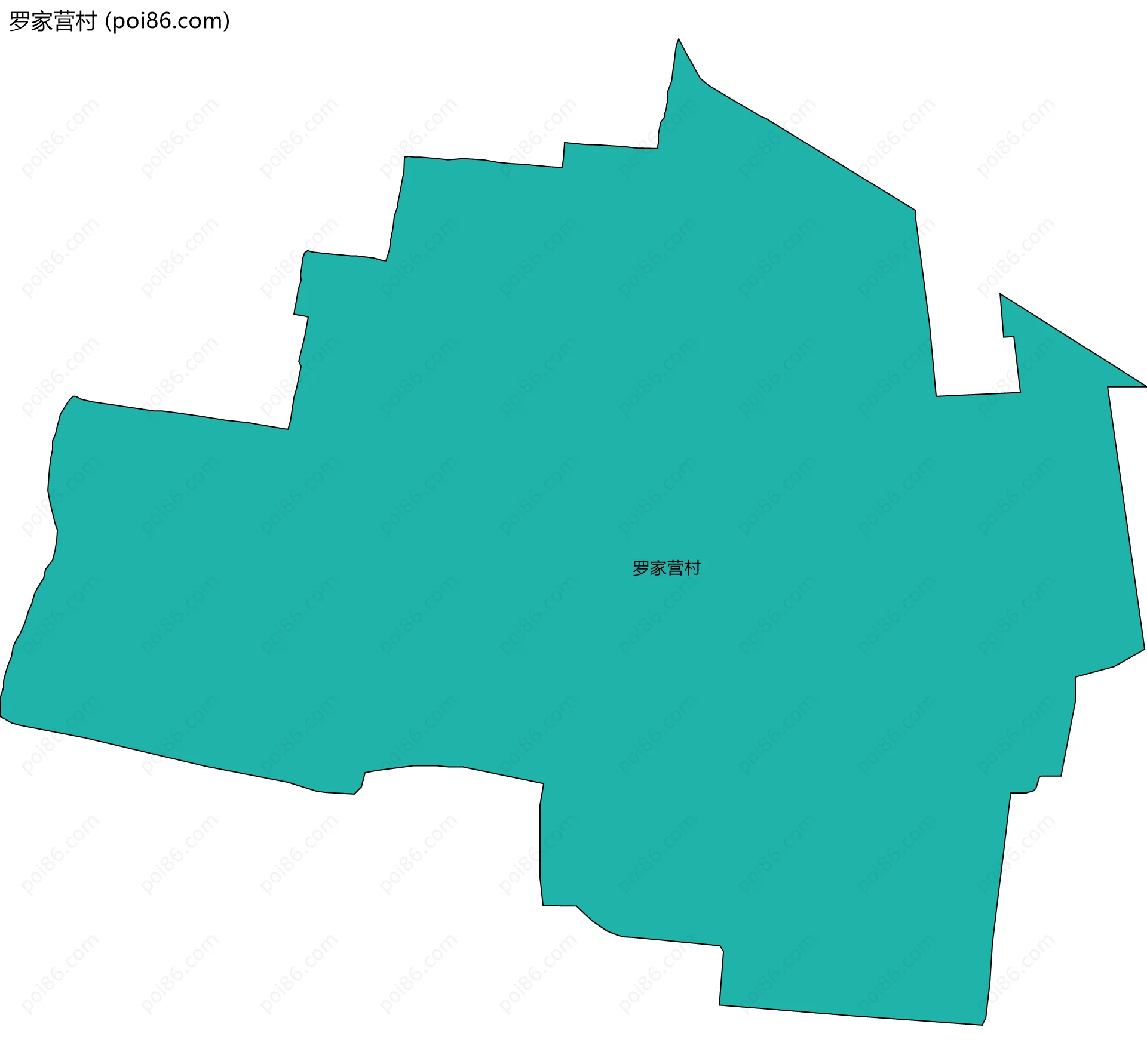 罗家营村边界地图