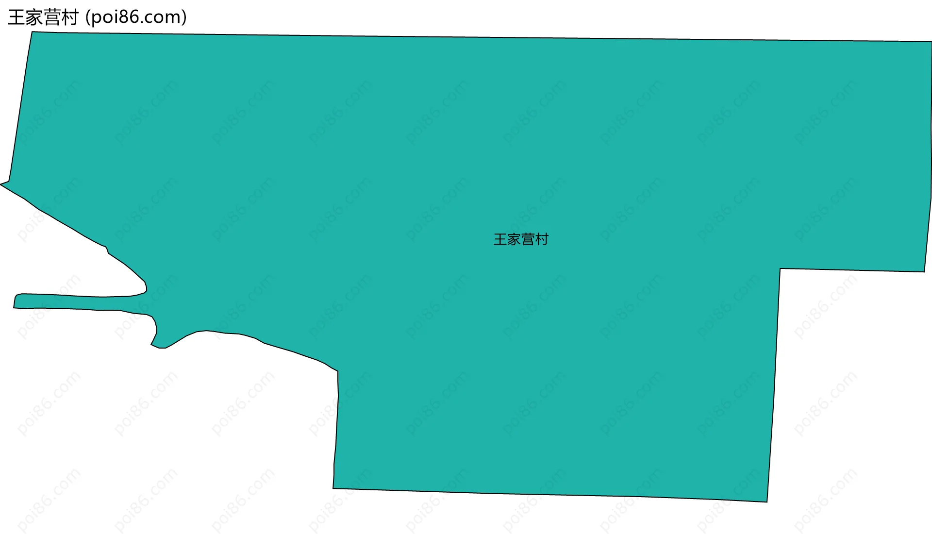 王家营村边界地图