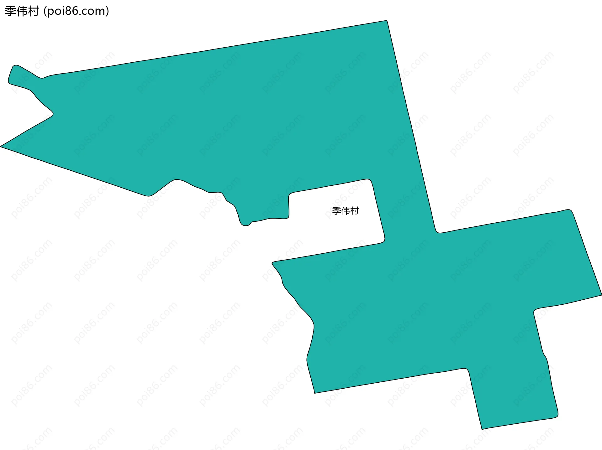 季伟村边界地图