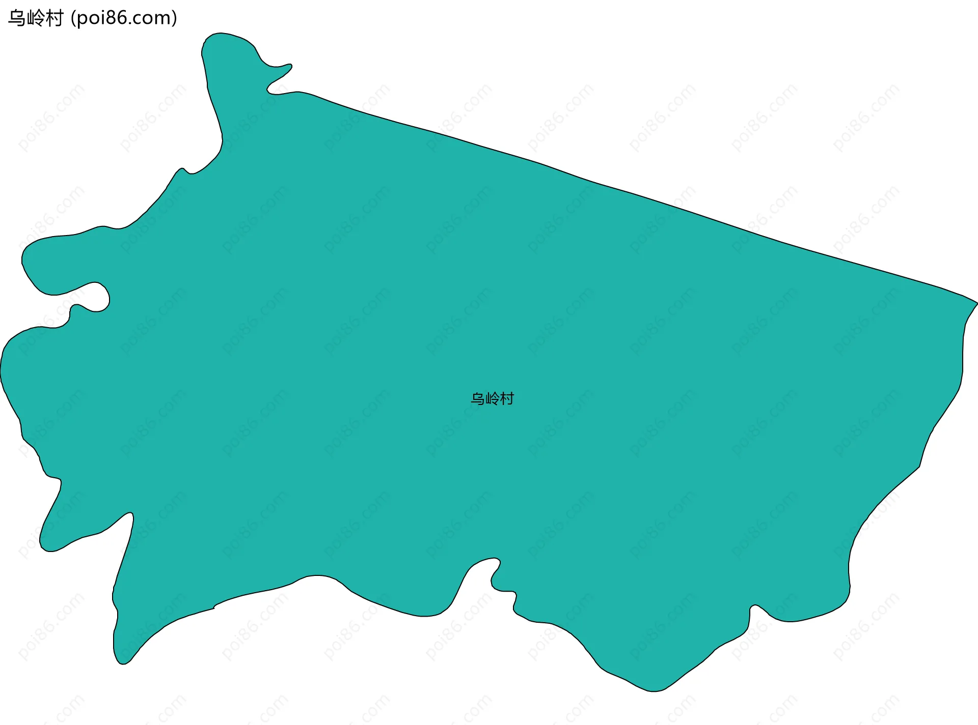 乌岭村边界地图