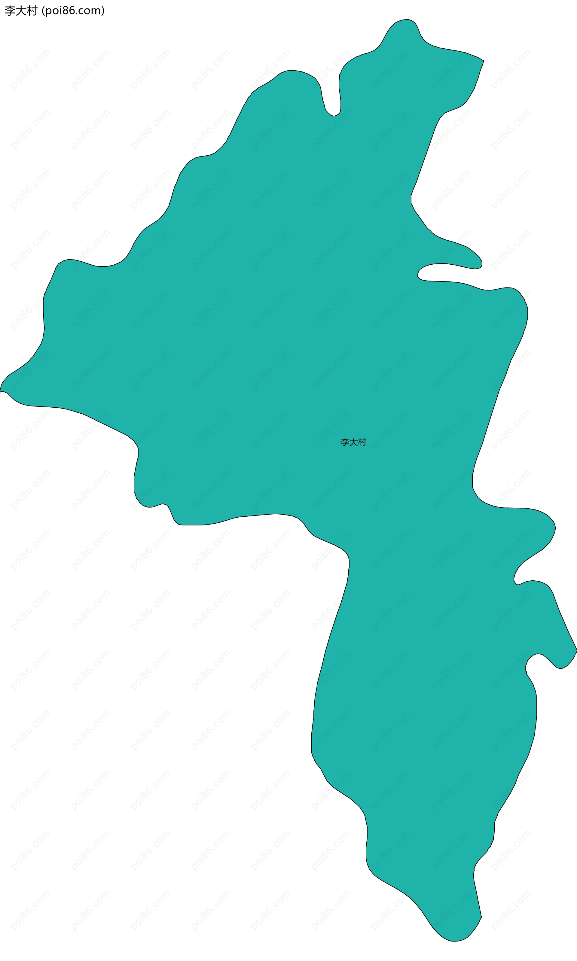 李大村边界地图