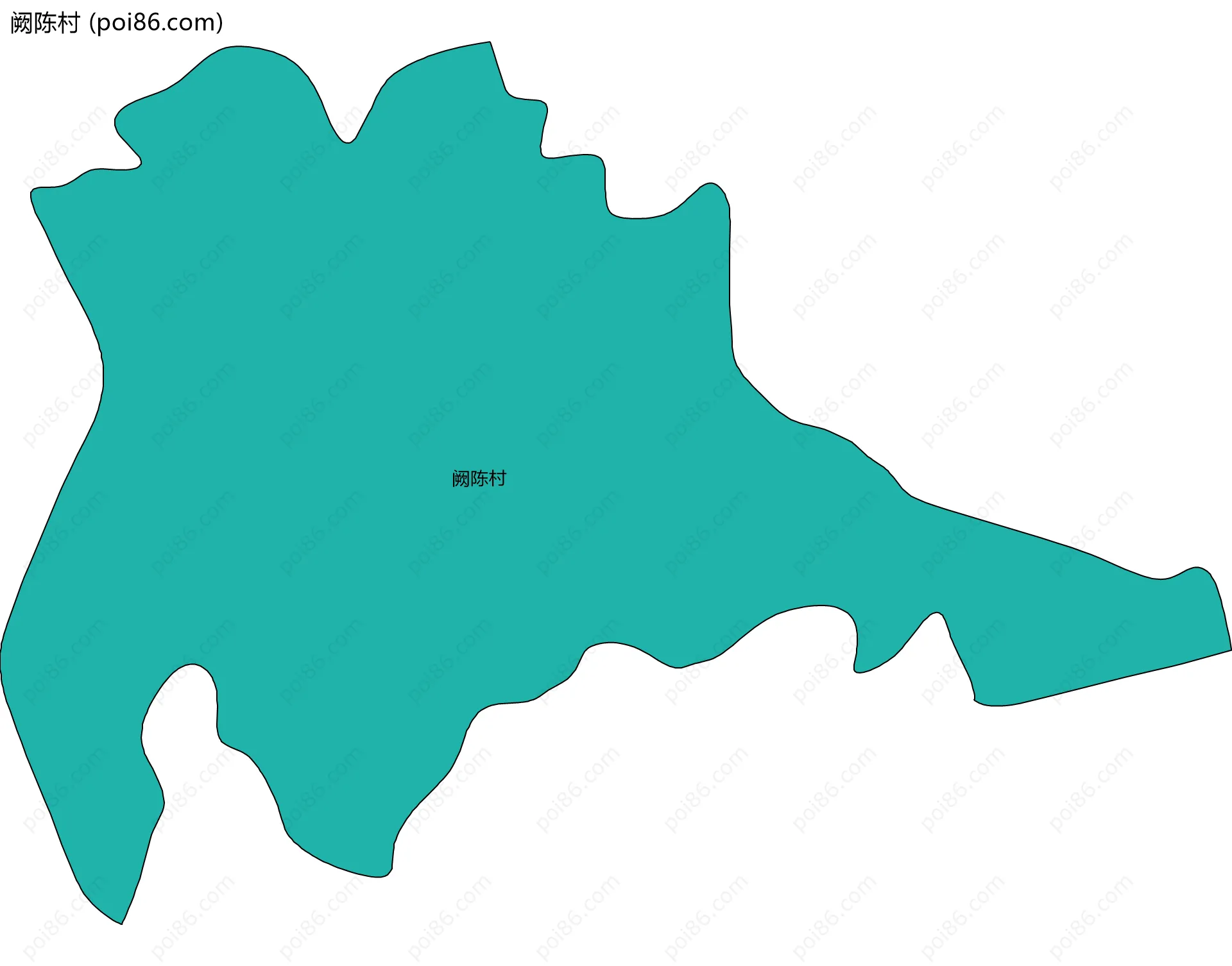 阙陈村边界地图