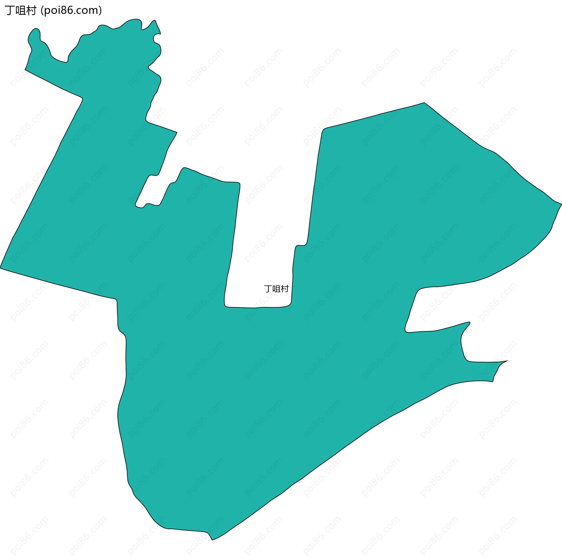 丁咀村边界地图