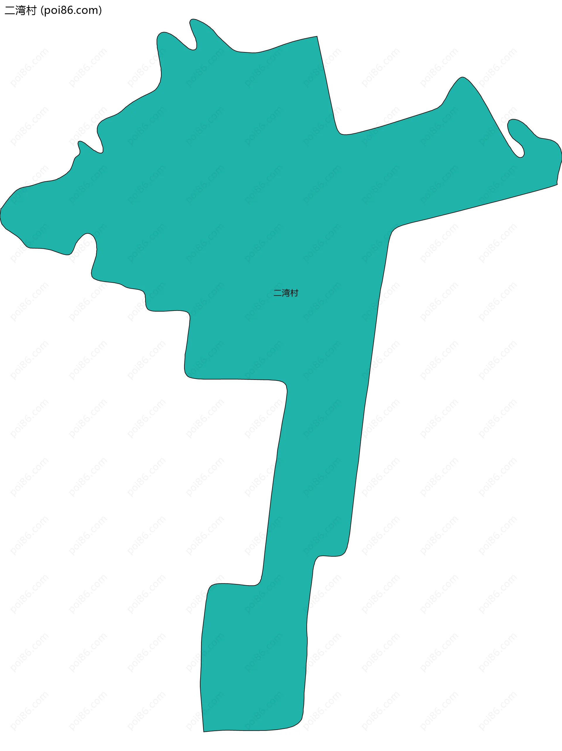 二湾村边界地图