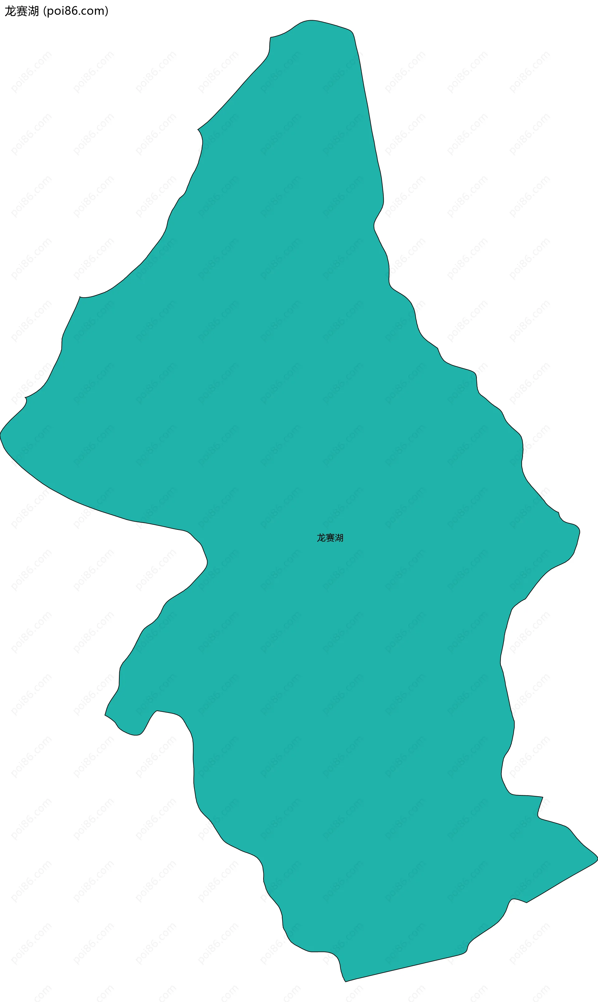 龙赛湖边界地图