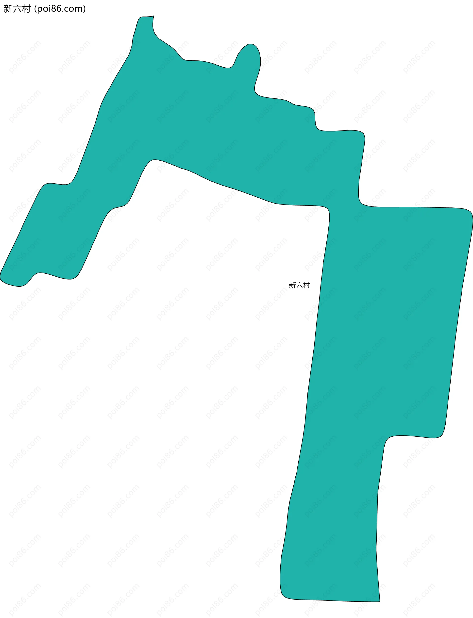 新六村边界地图