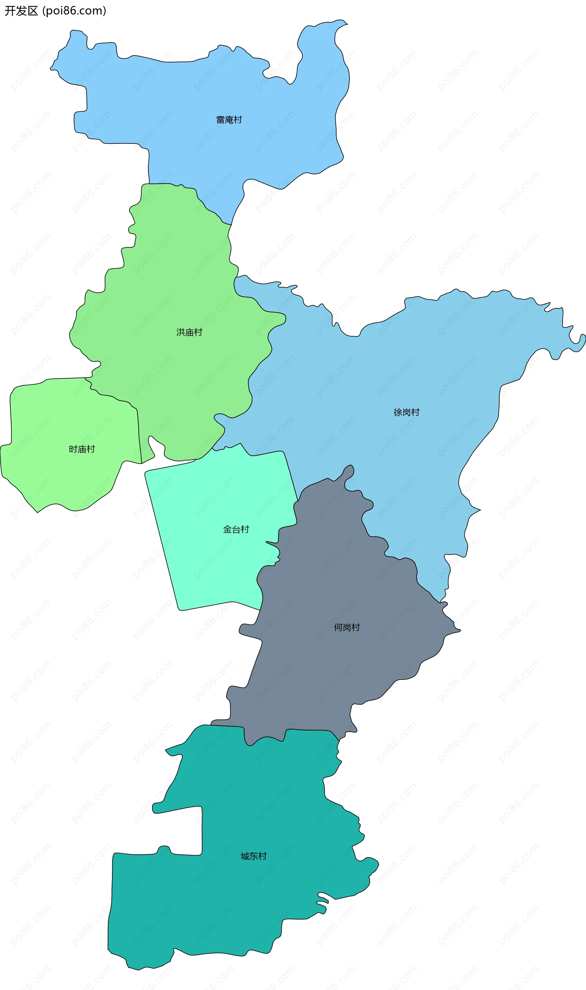 开发区边界地图(五级行政区划)