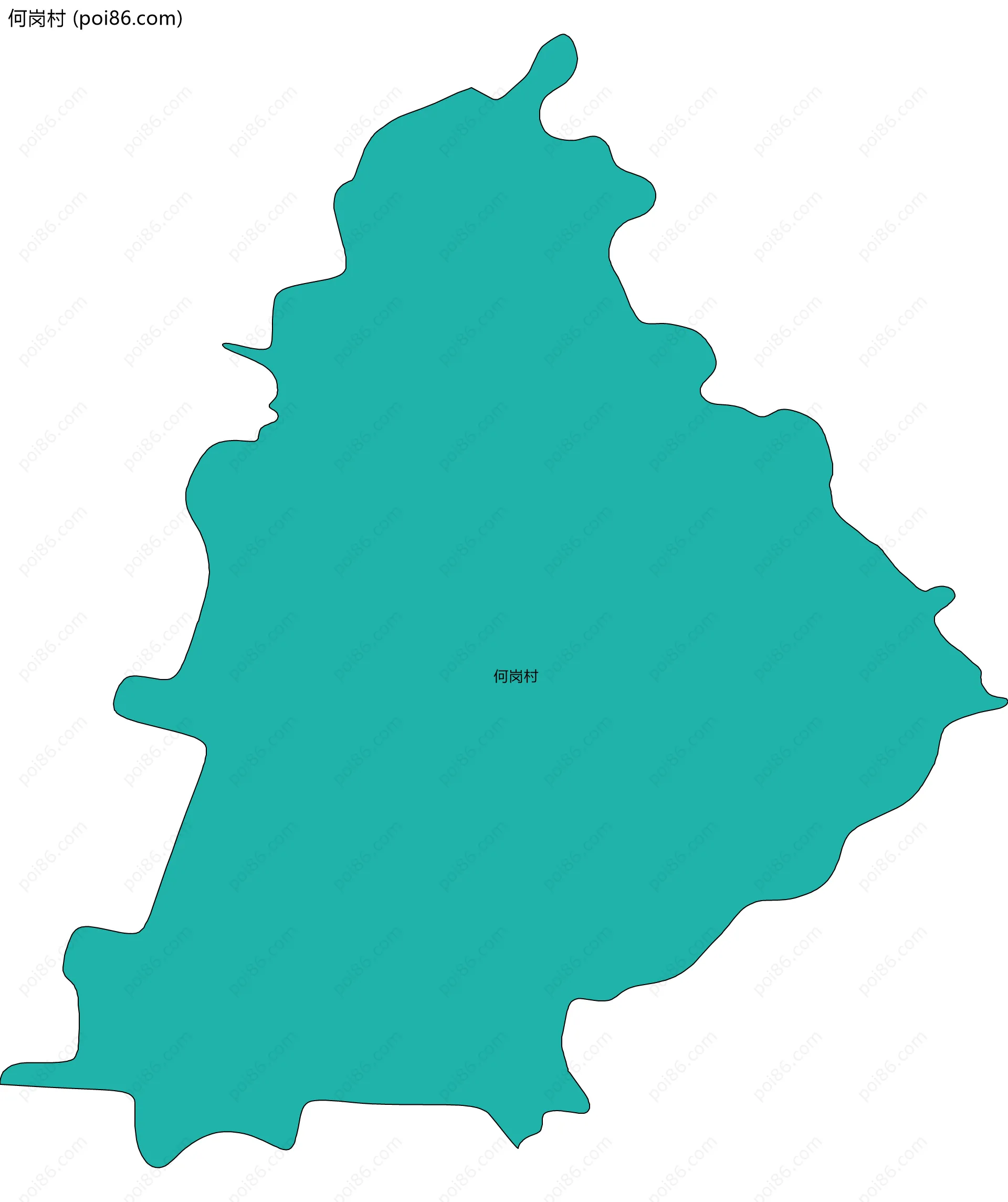 何岗村边界地图