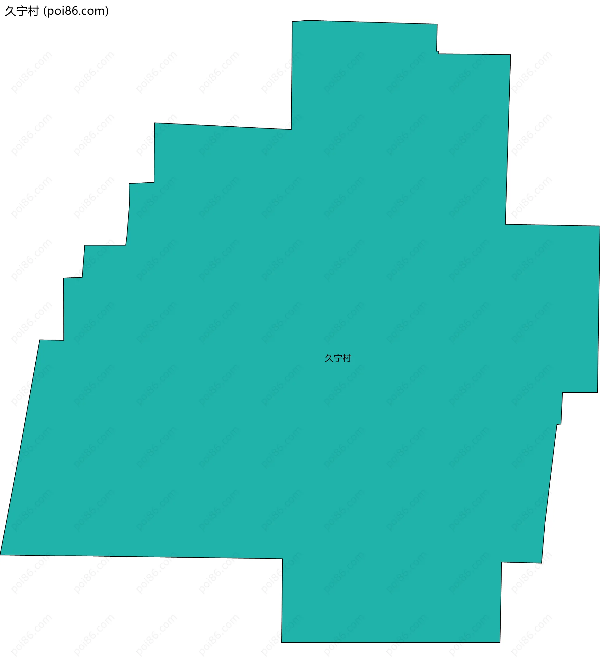 久宁村边界地图