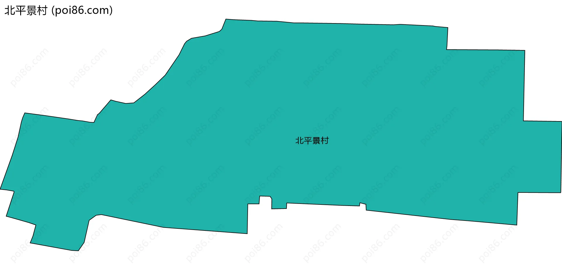 北平景村边界地图