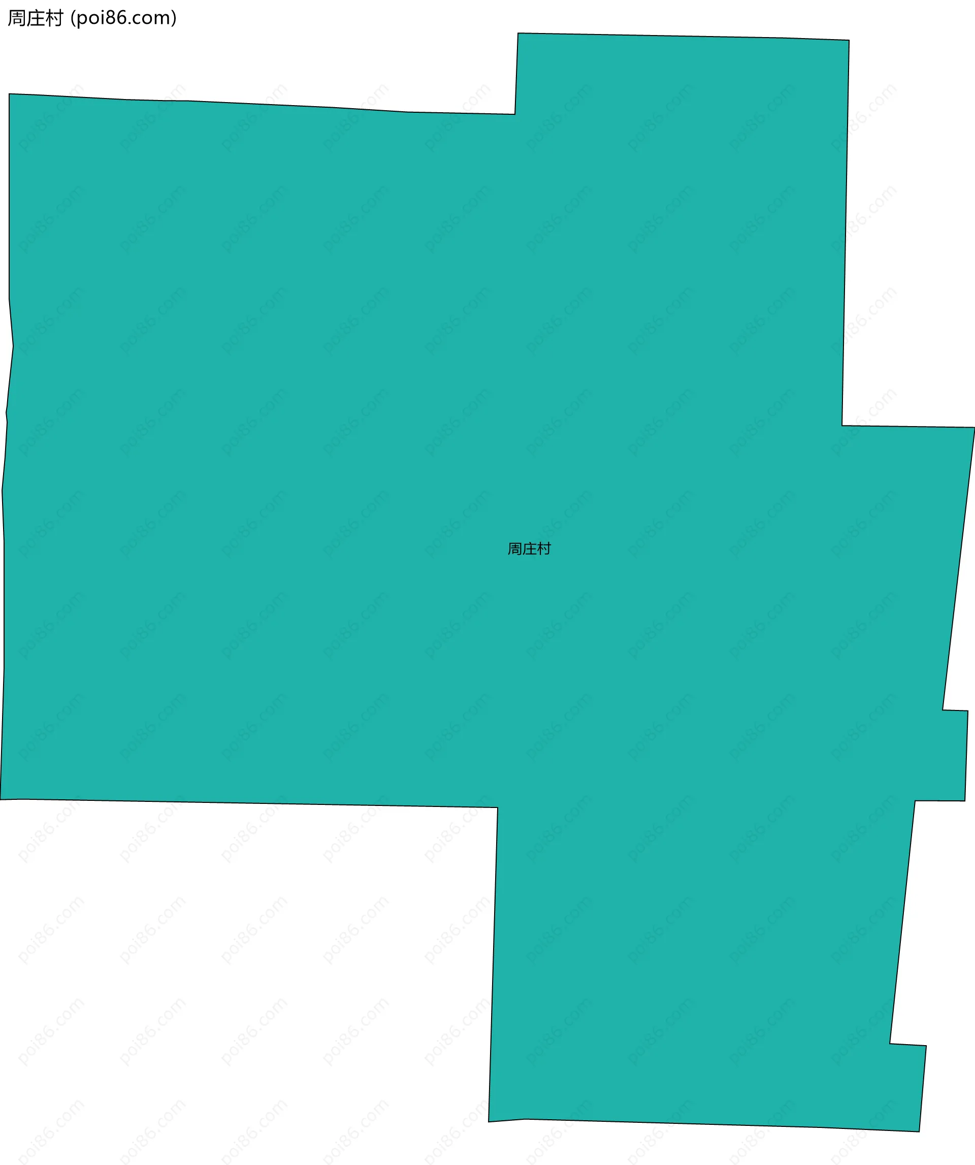 周庄村边界地图