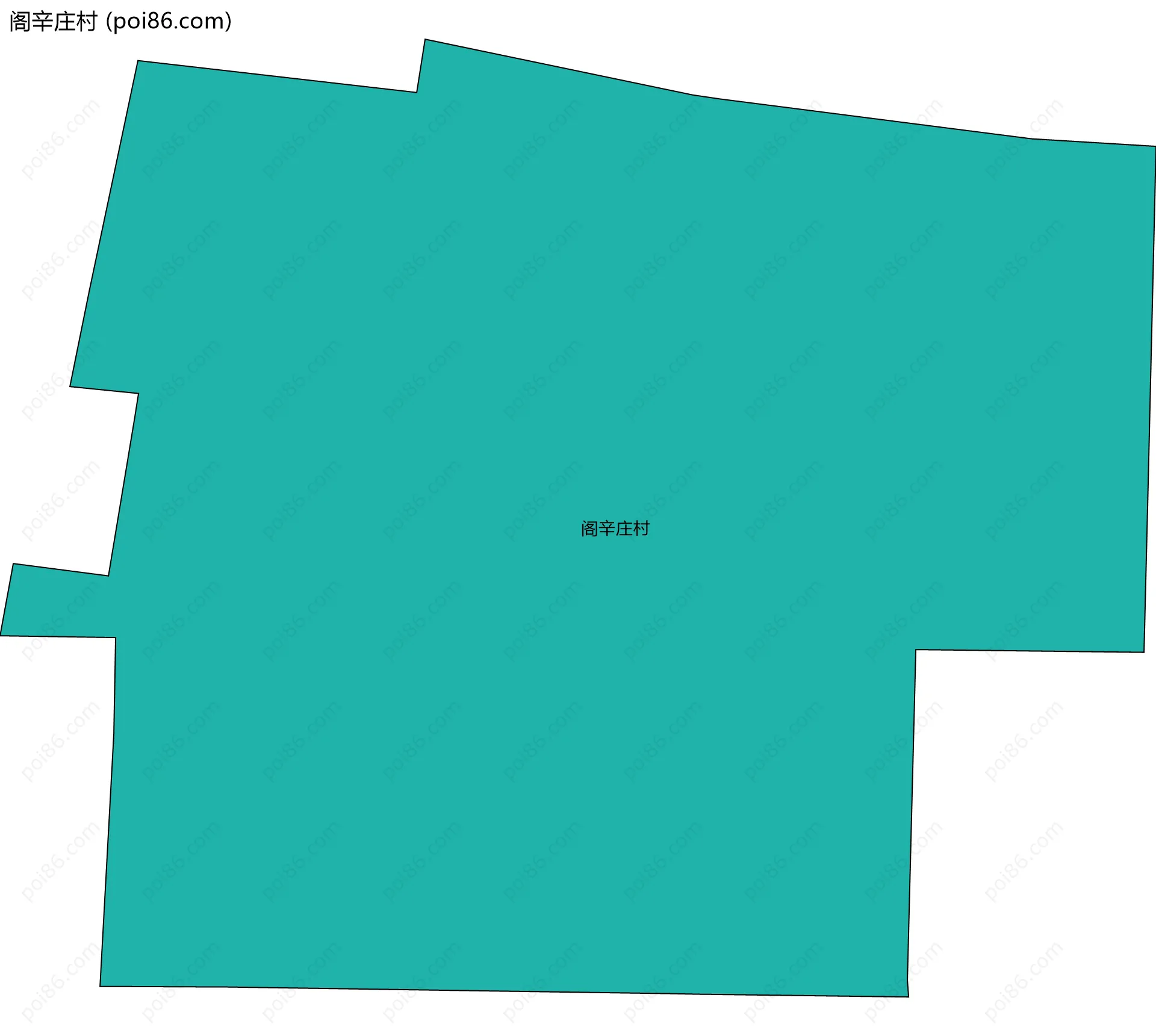 阁辛庄村边界地图