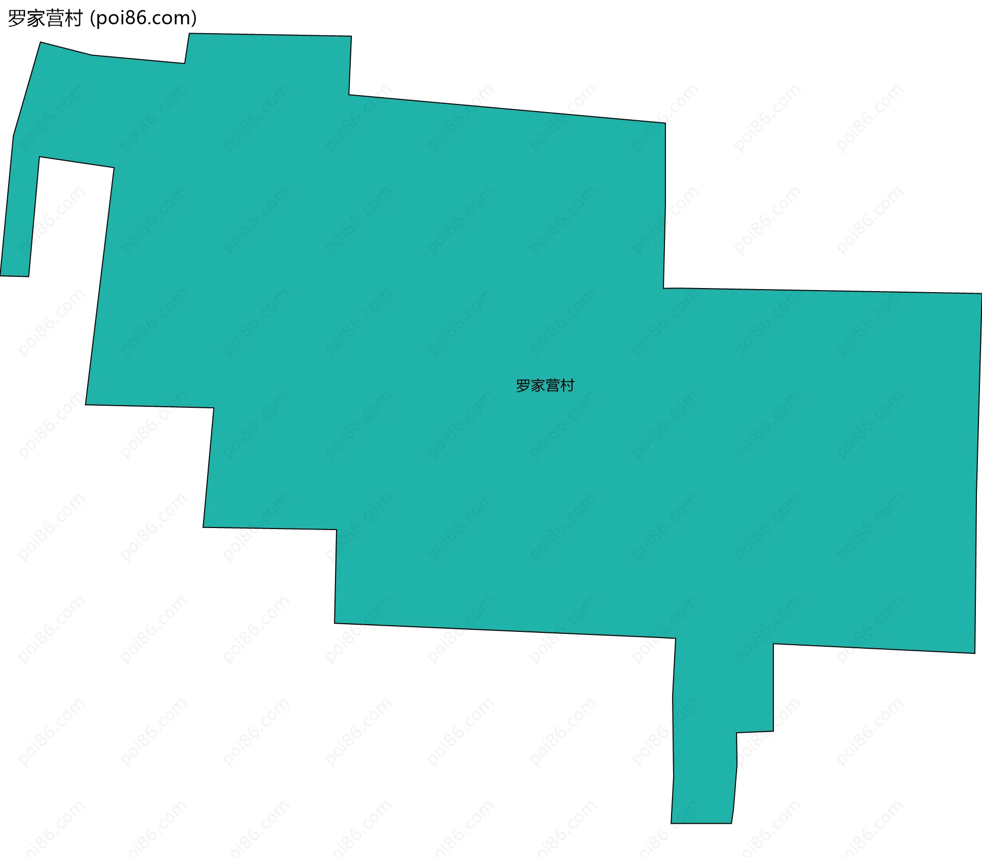 罗家营村边界地图