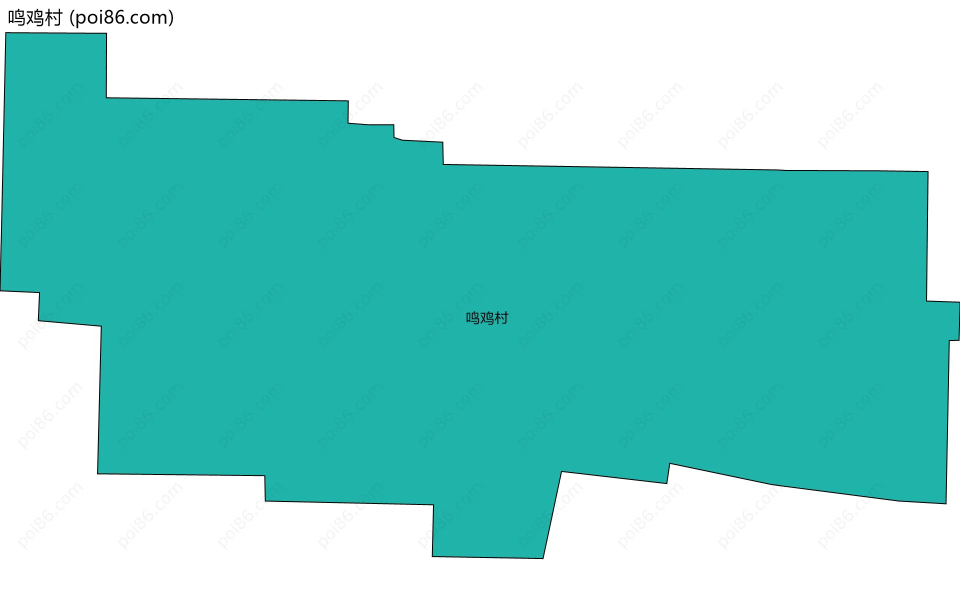 鸣鸡村边界地图
