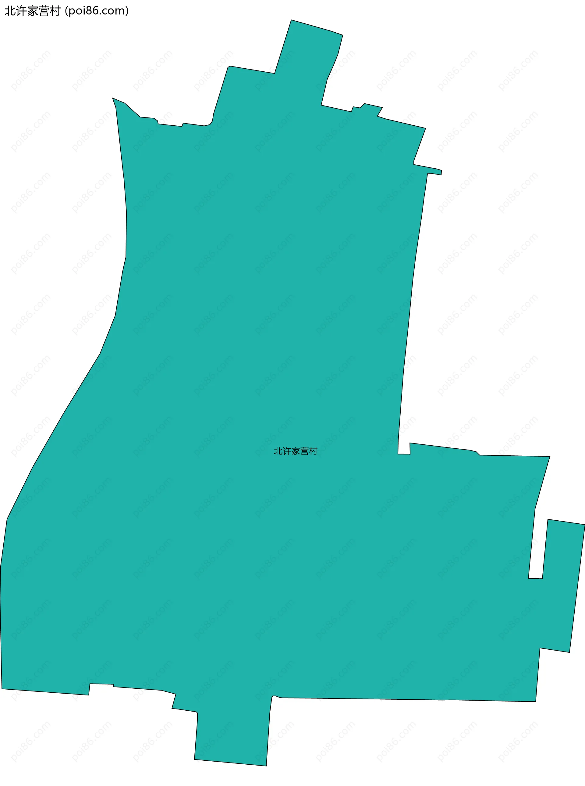 北许家营村边界地图