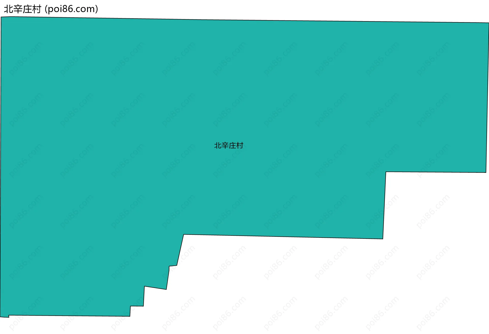 北辛庄村边界地图
