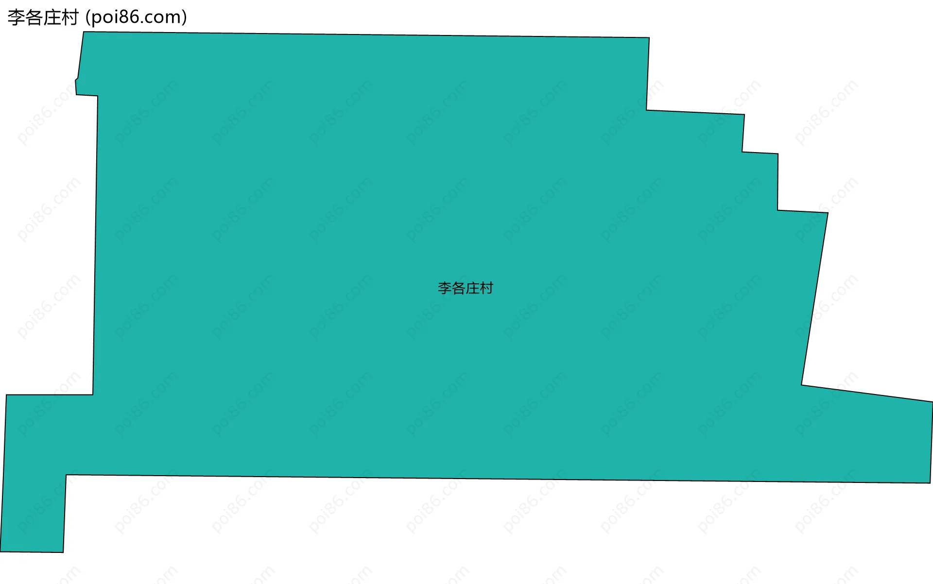 李各庄村边界地图