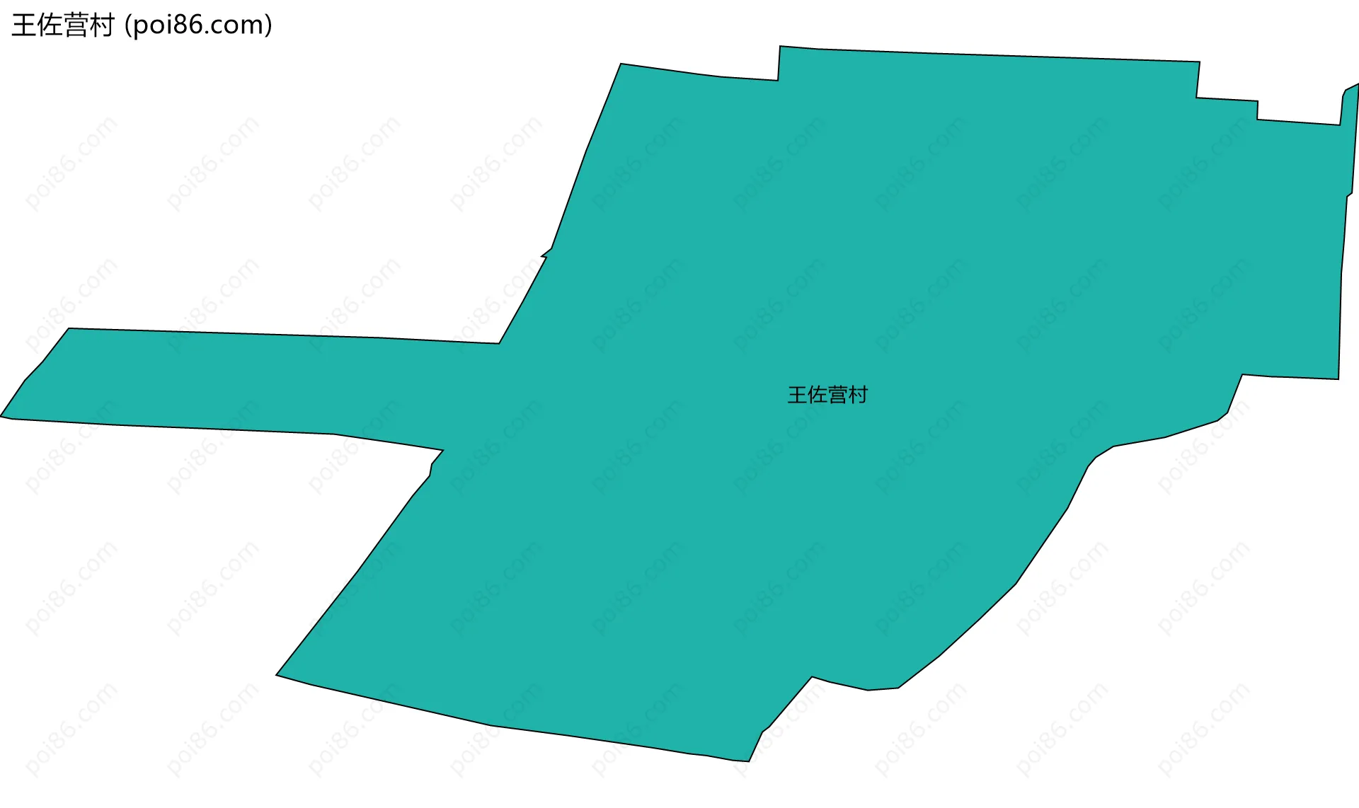 王佐营村边界地图