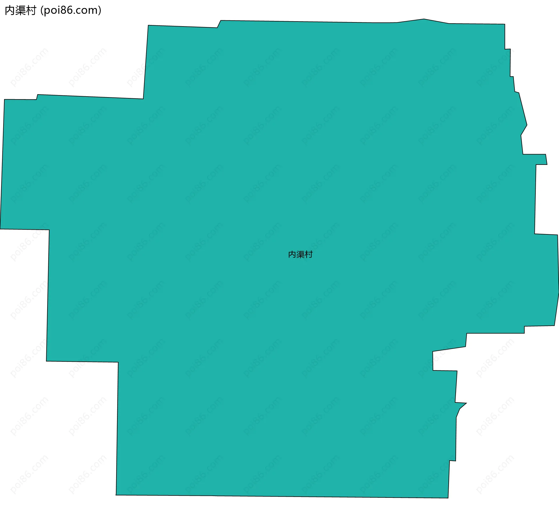 内渠村边界地图