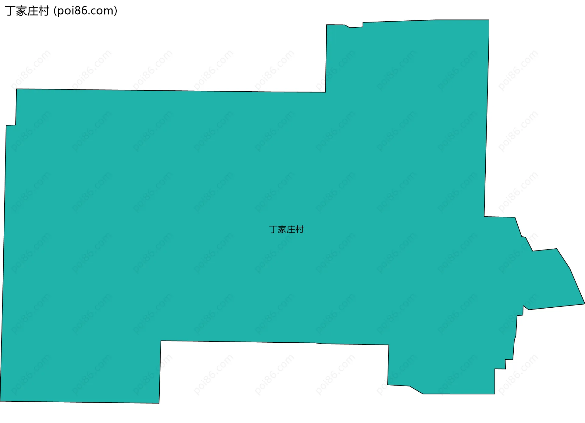 丁家庄村边界地图