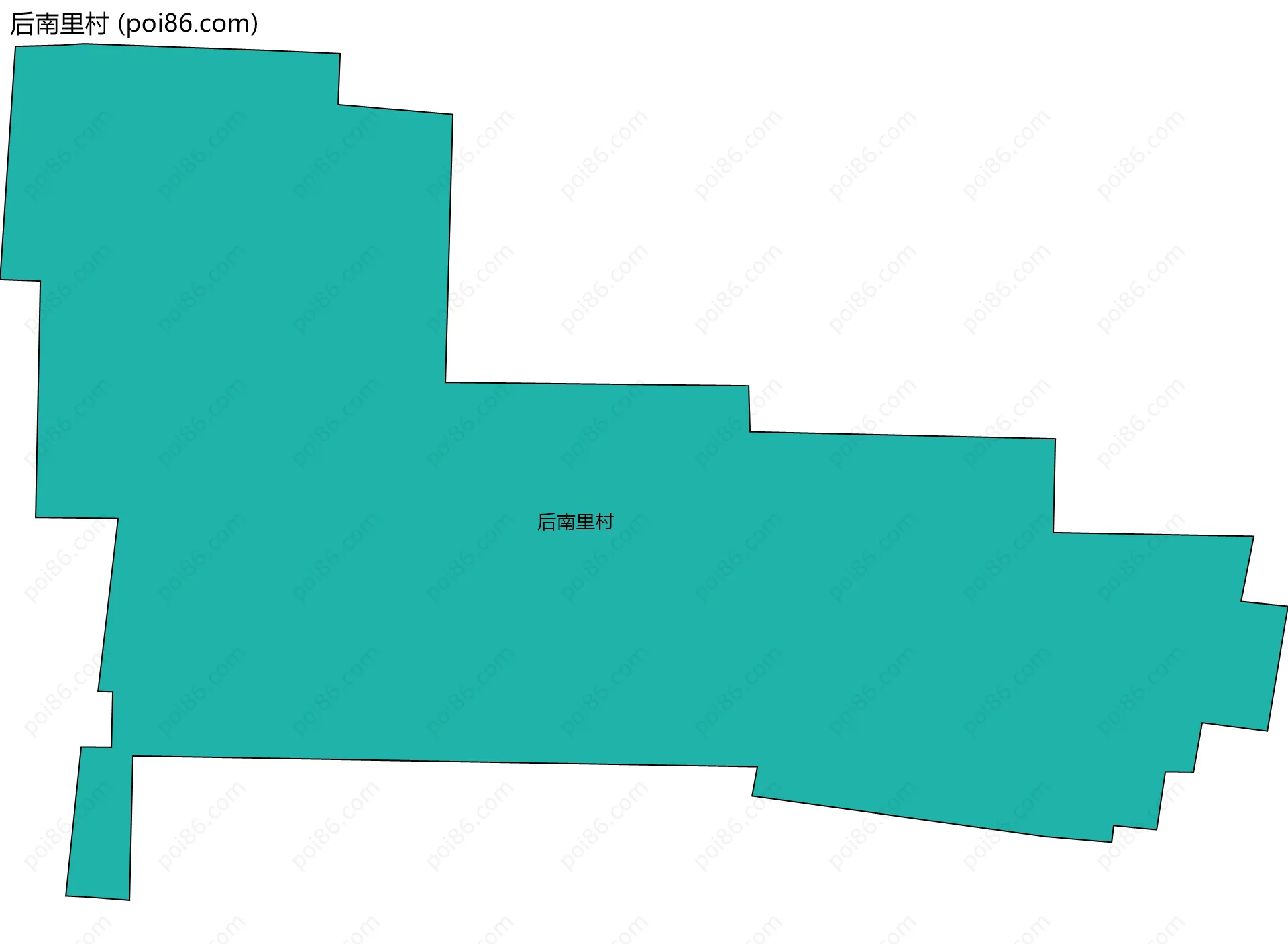 后南里村边界地图
