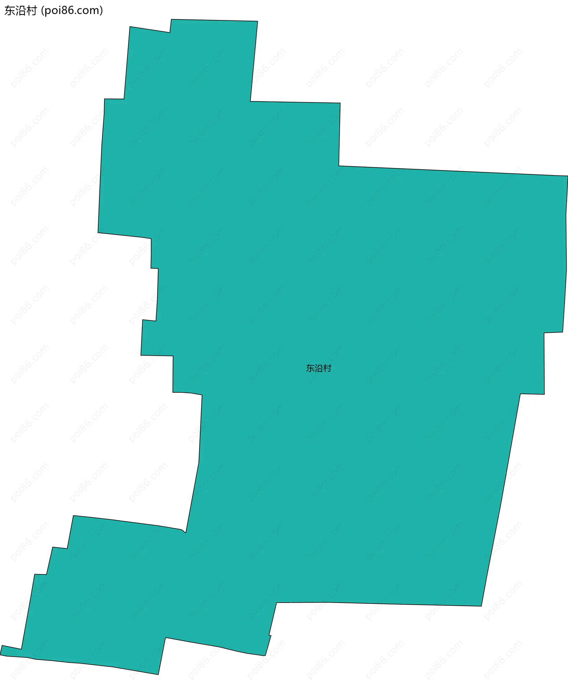 东沿村边界地图