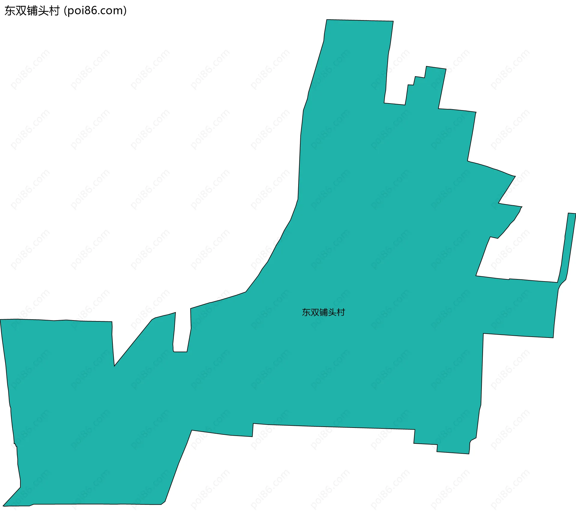 东双铺头村边界地图