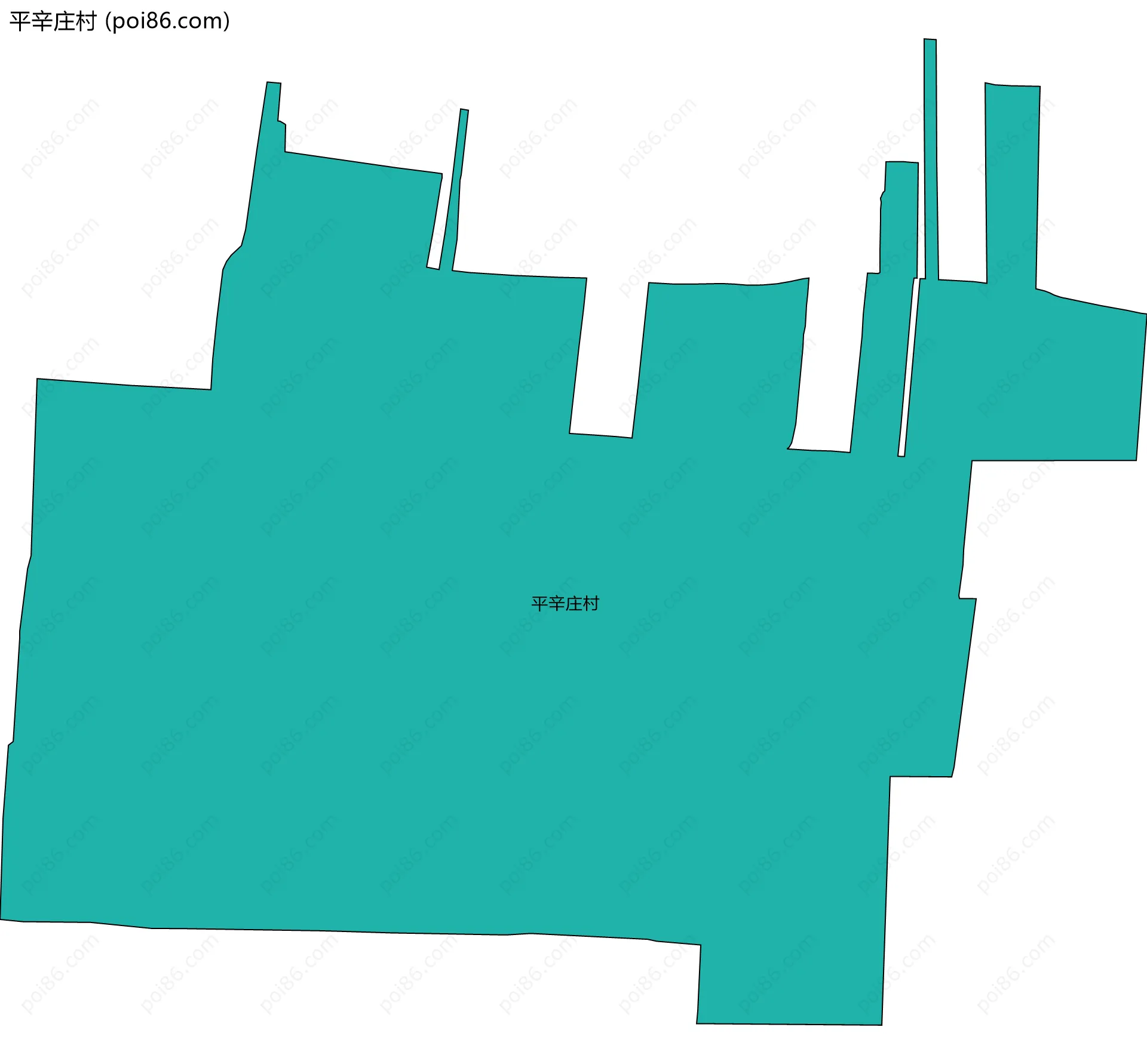 平辛庄村边界地图
