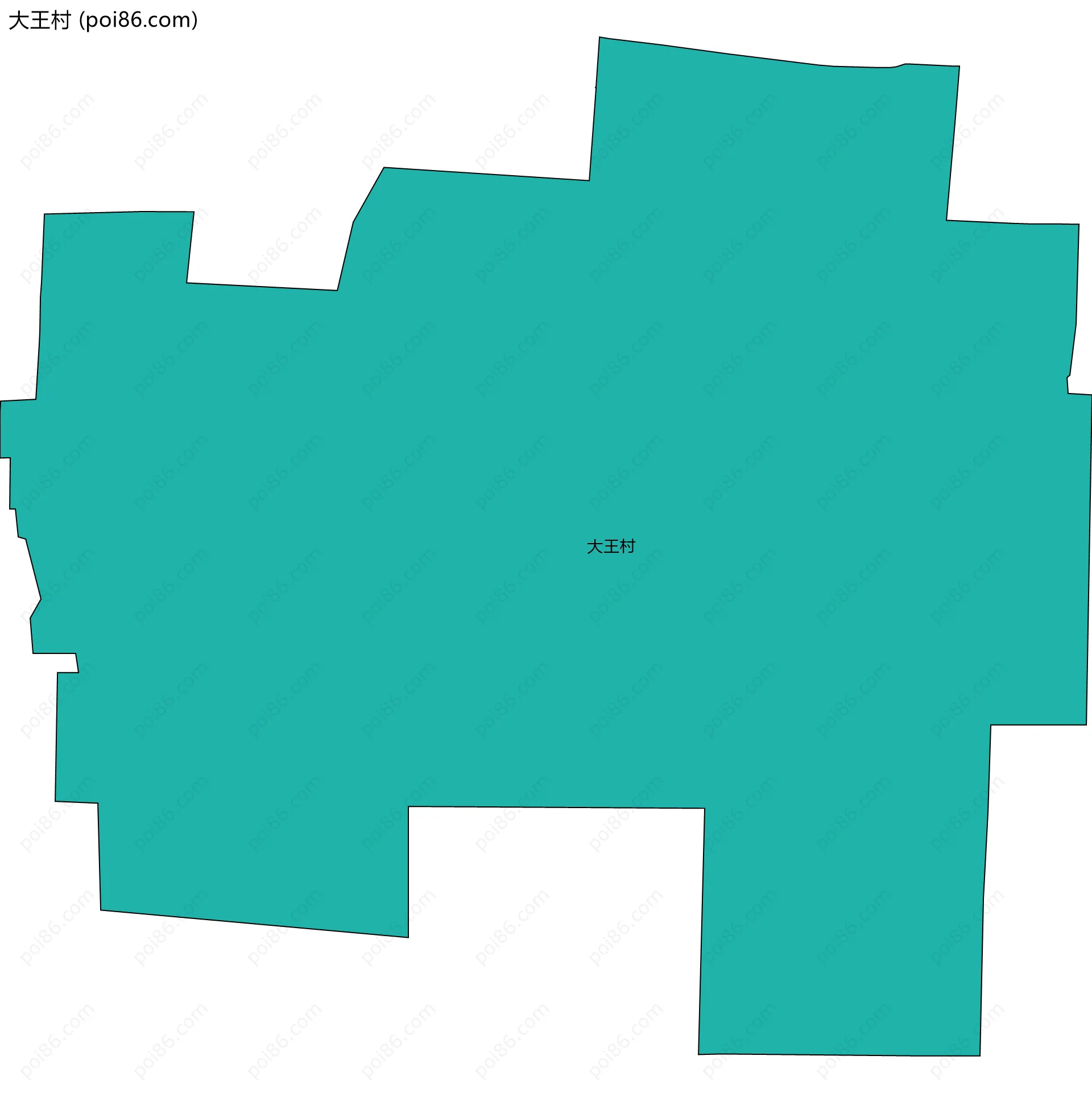 大王村边界地图