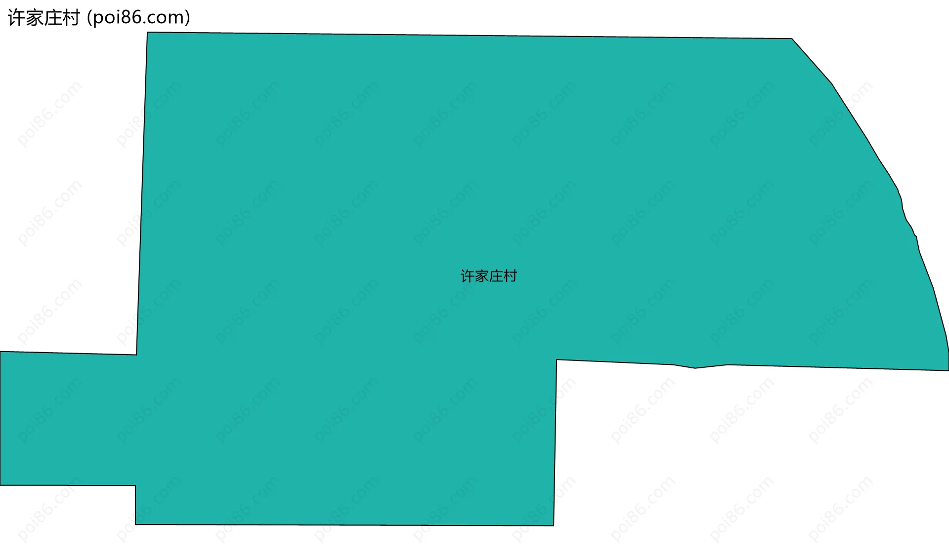 许家庄村边界地图