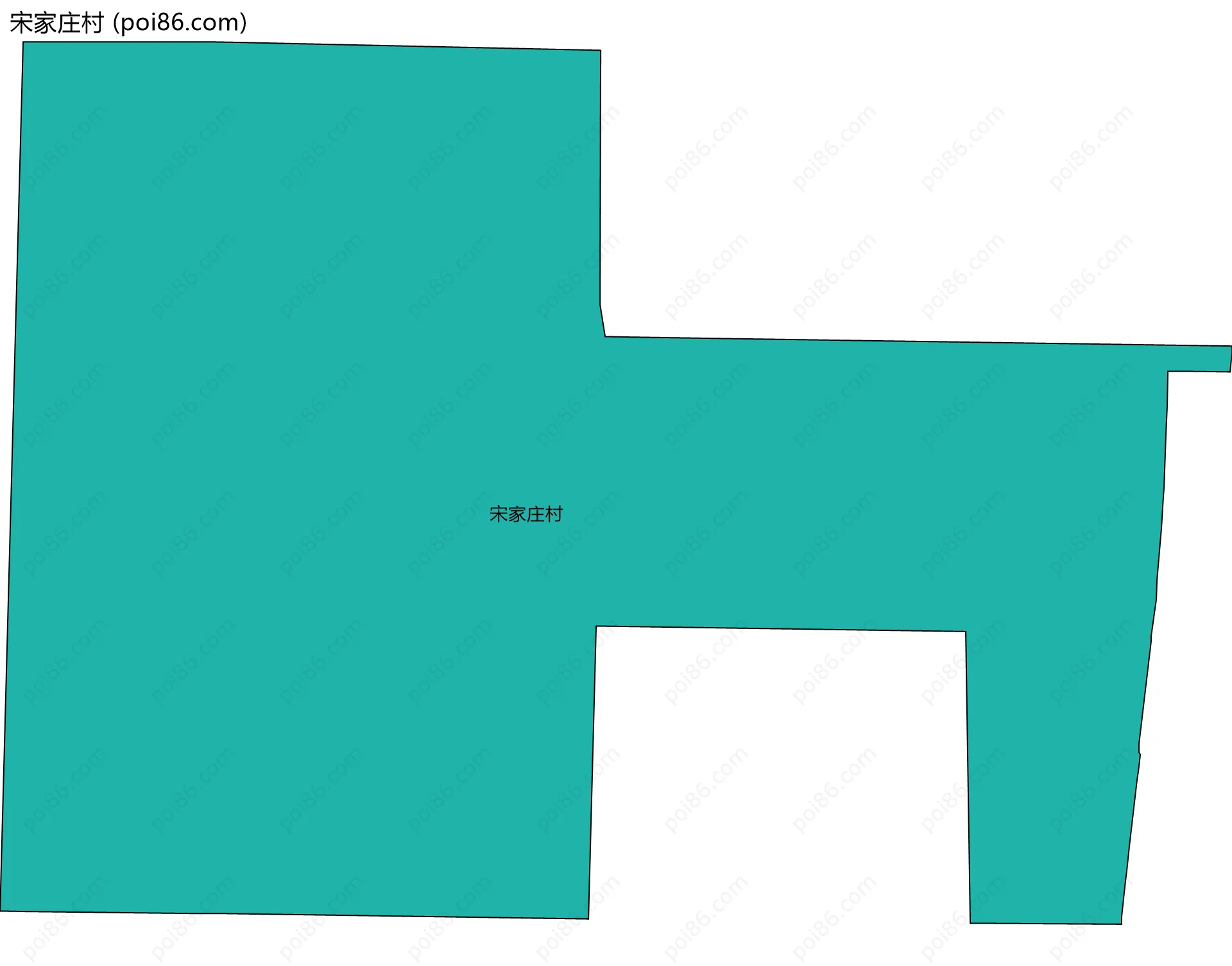 宋家庄村边界地图