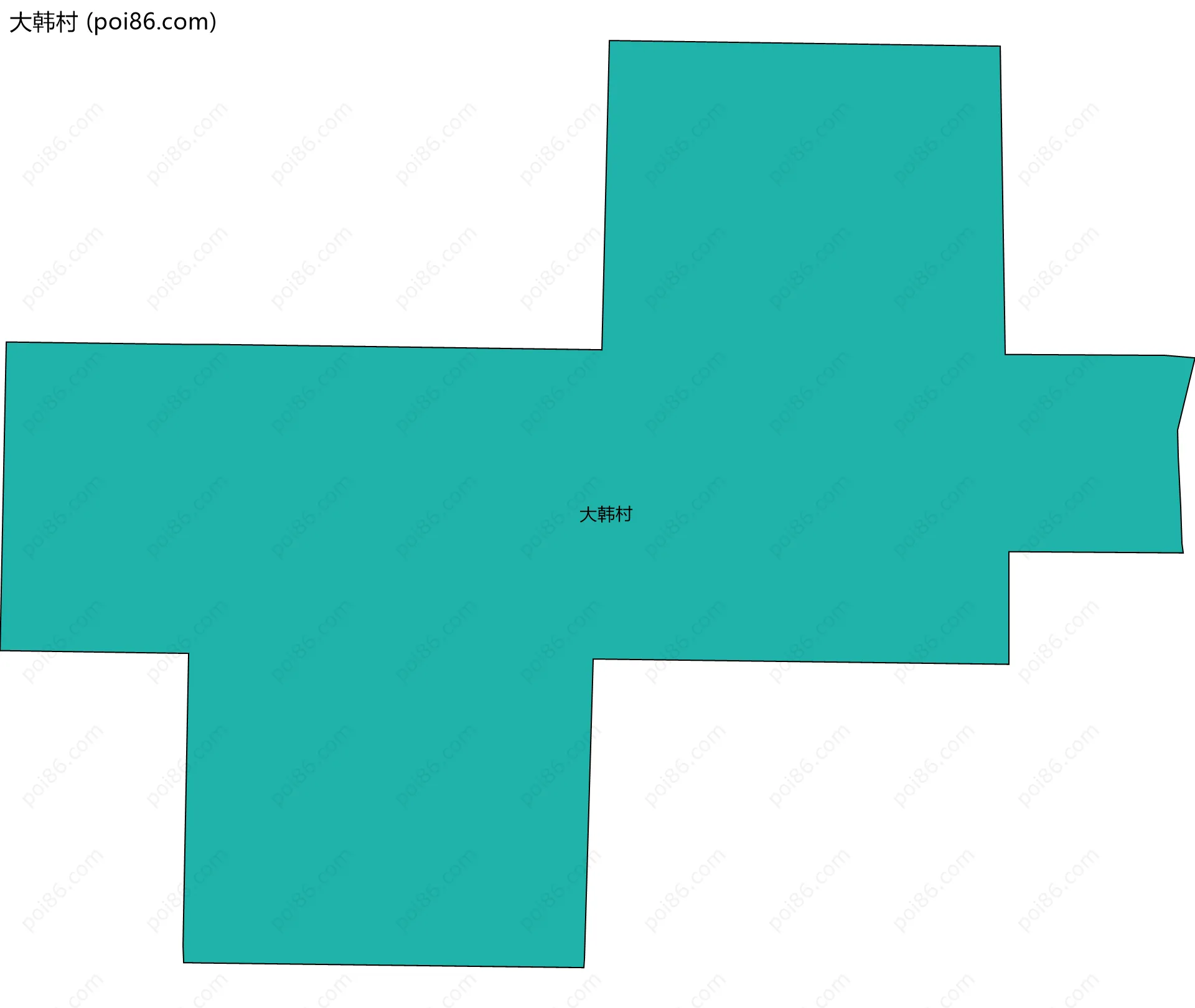 大韩村边界地图