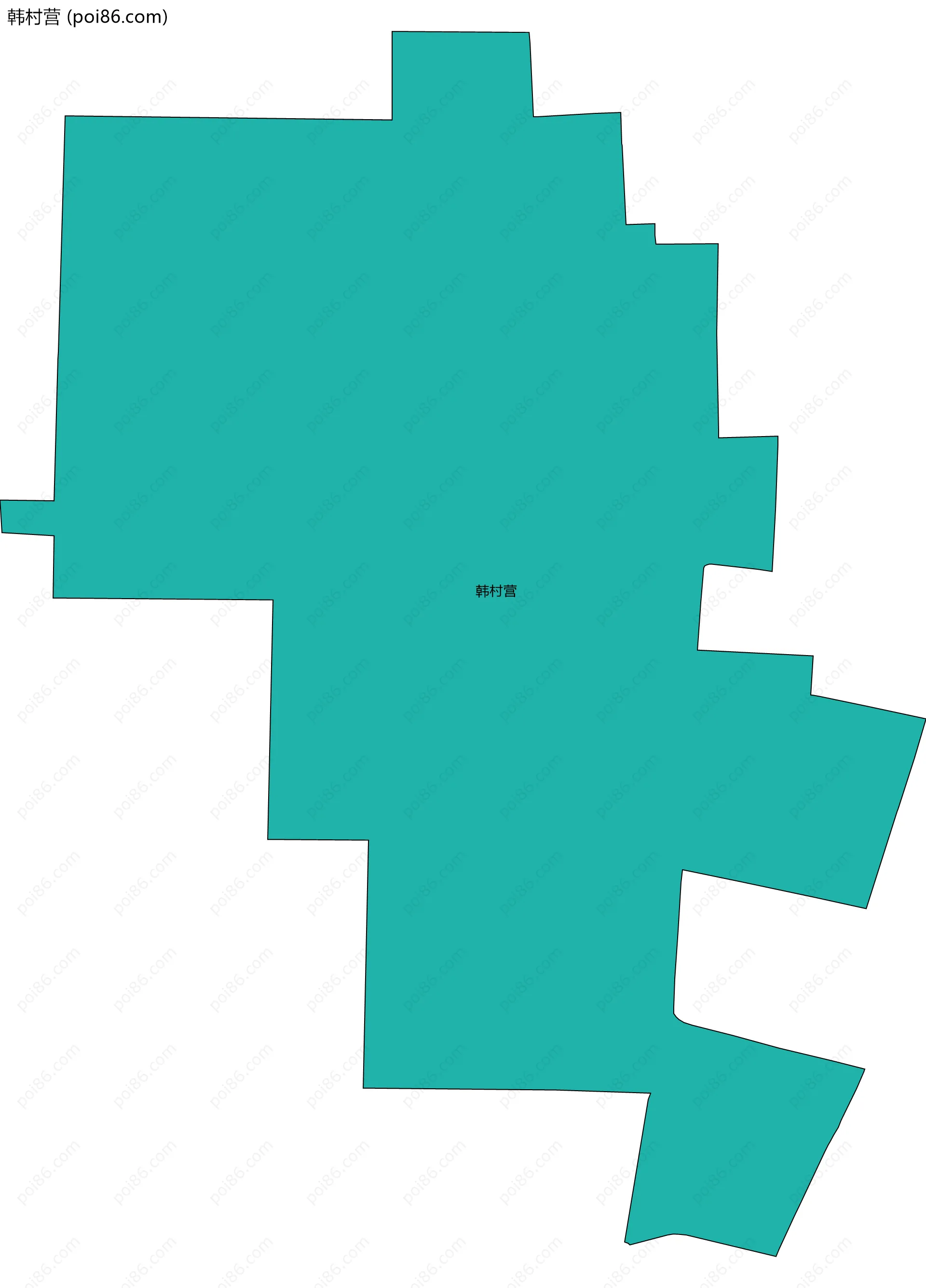 韩村营边界地图