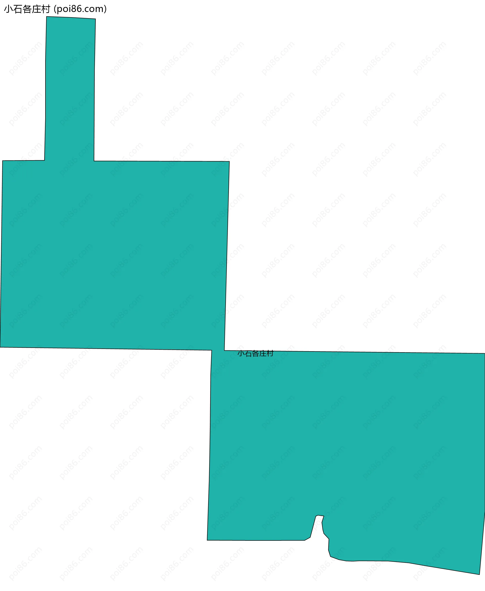 小石各庄村边界地图