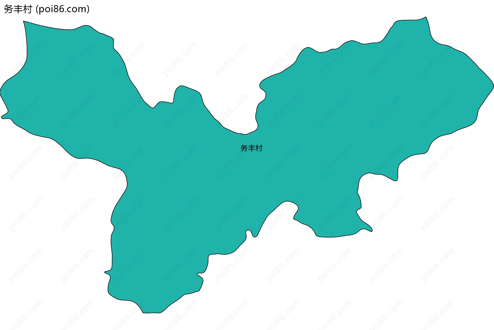 务丰村边界地图