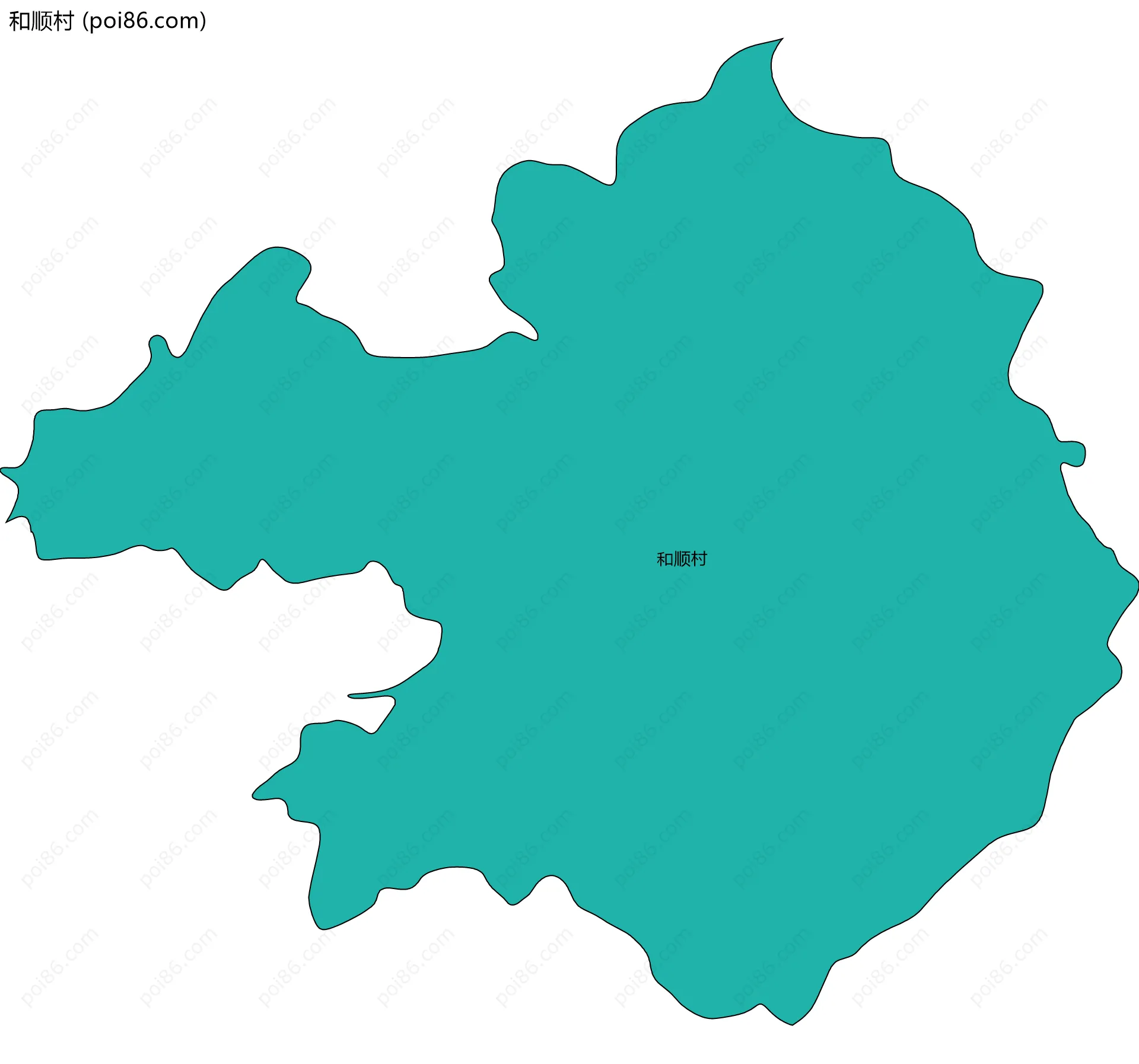 和顺村边界地图