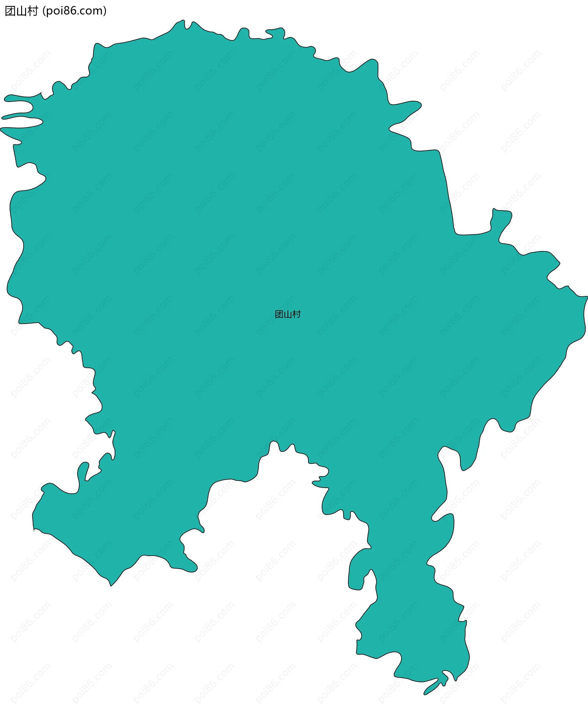 团山村边界地图