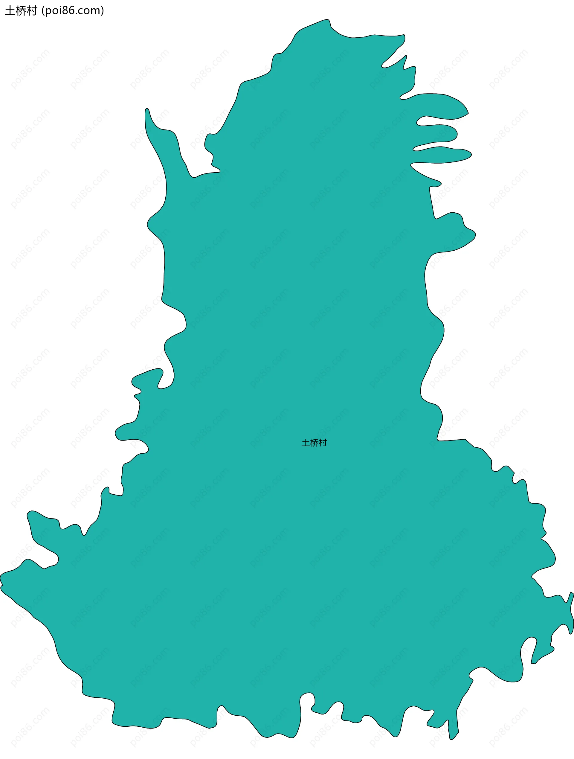 土桥村边界地图