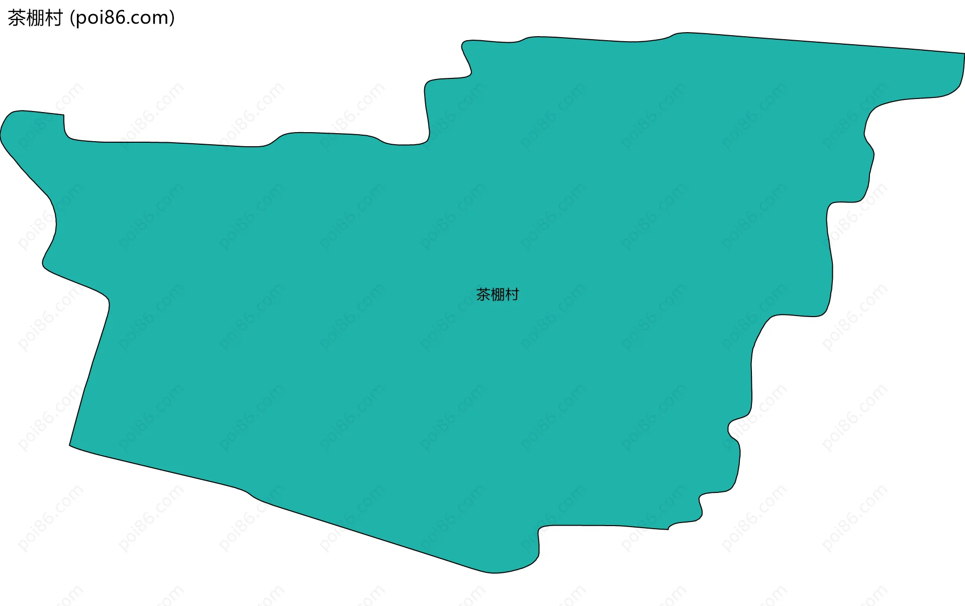 茶棚村边界地图