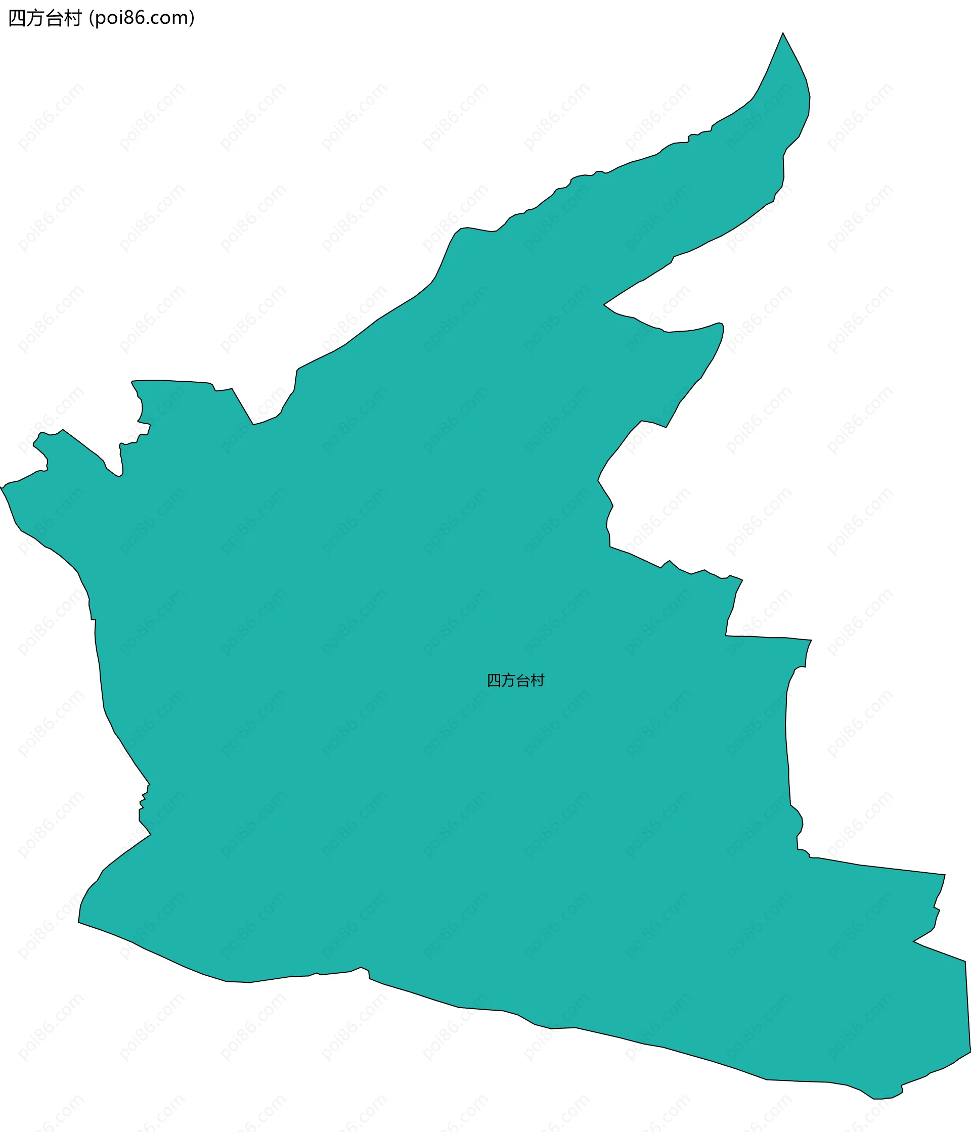 四方台村边界地图