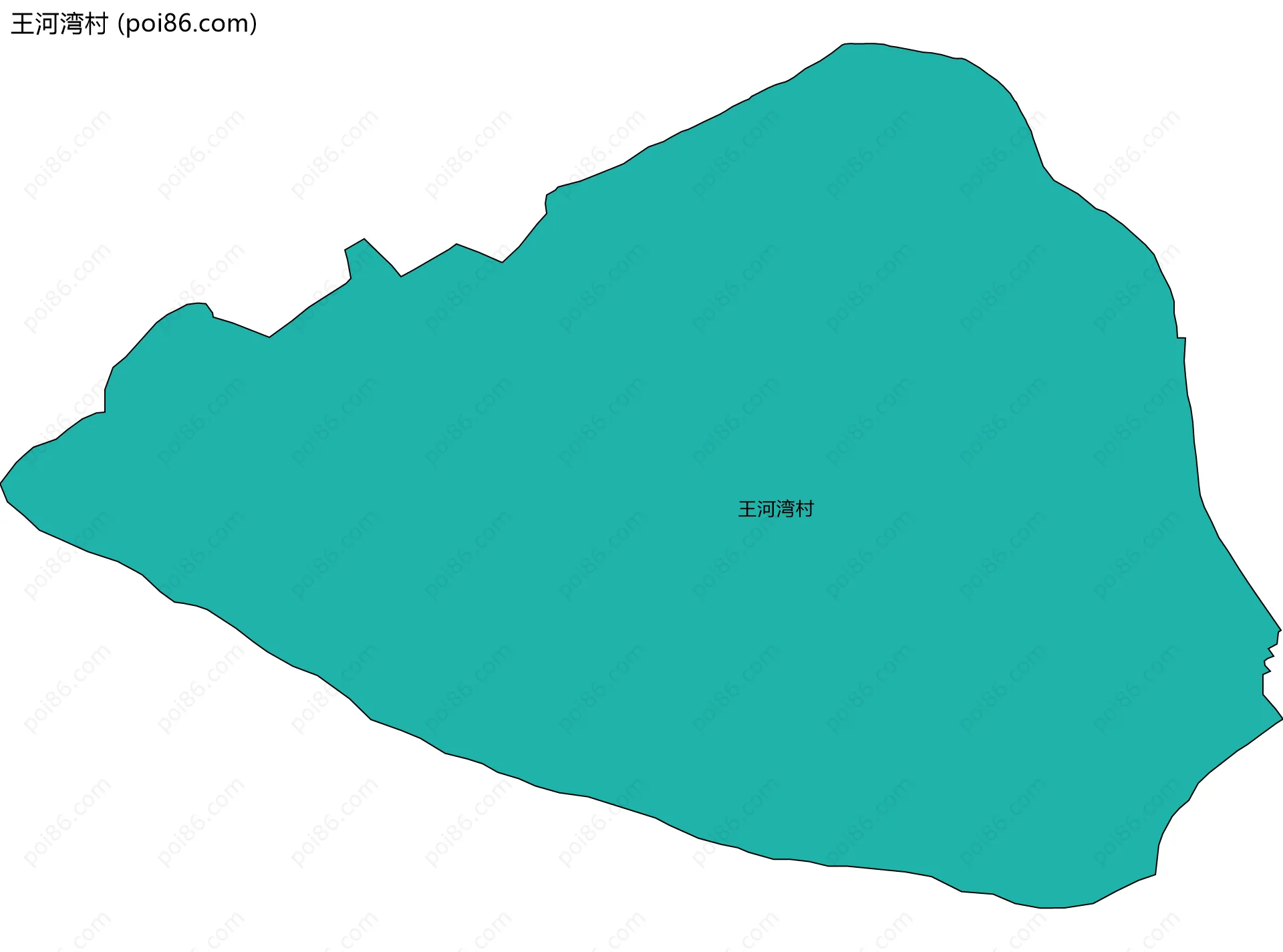 王河湾村边界地图
