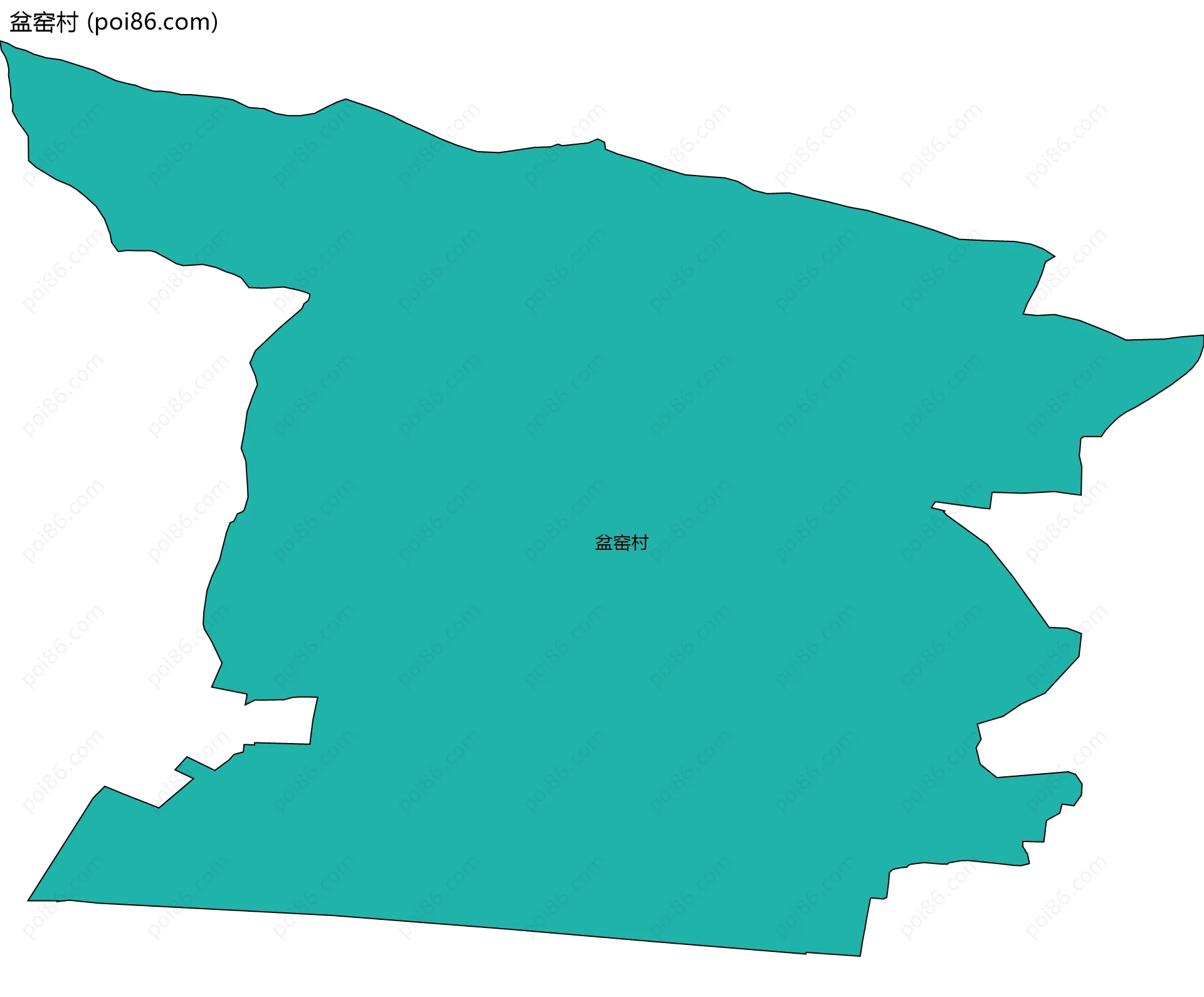 盆窑村边界地图