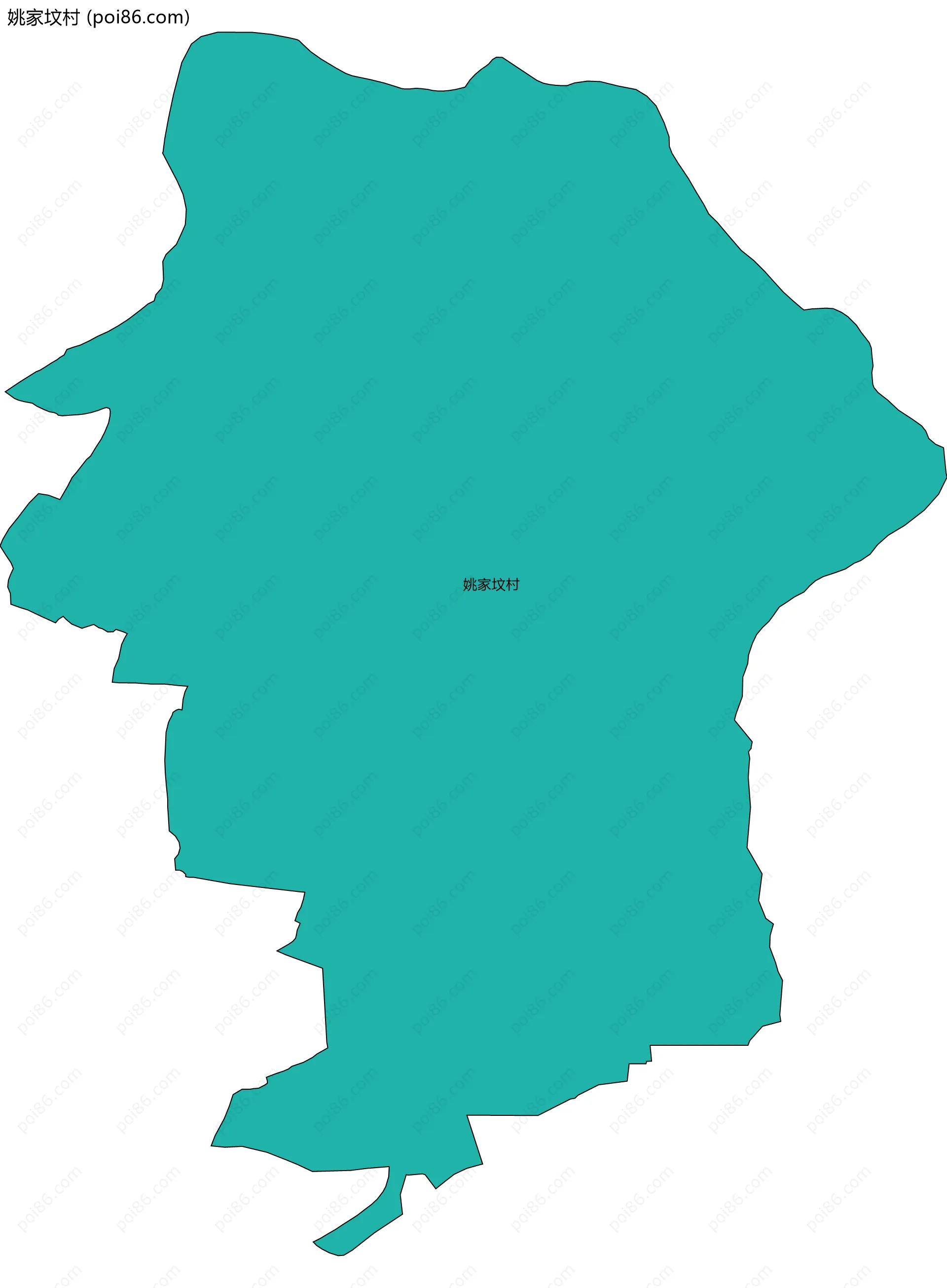 姚家坟村边界地图