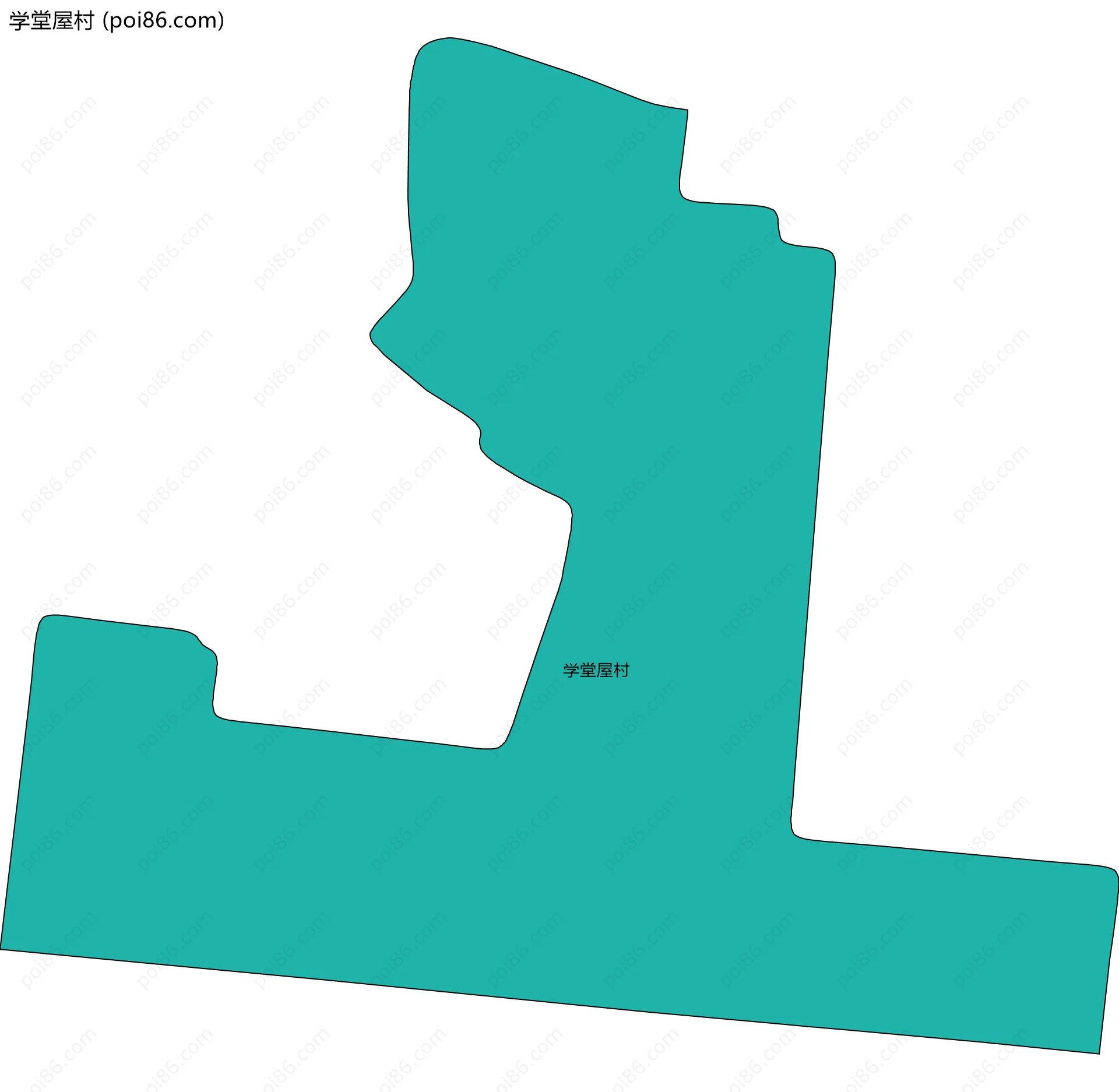 学堂屋村边界地图