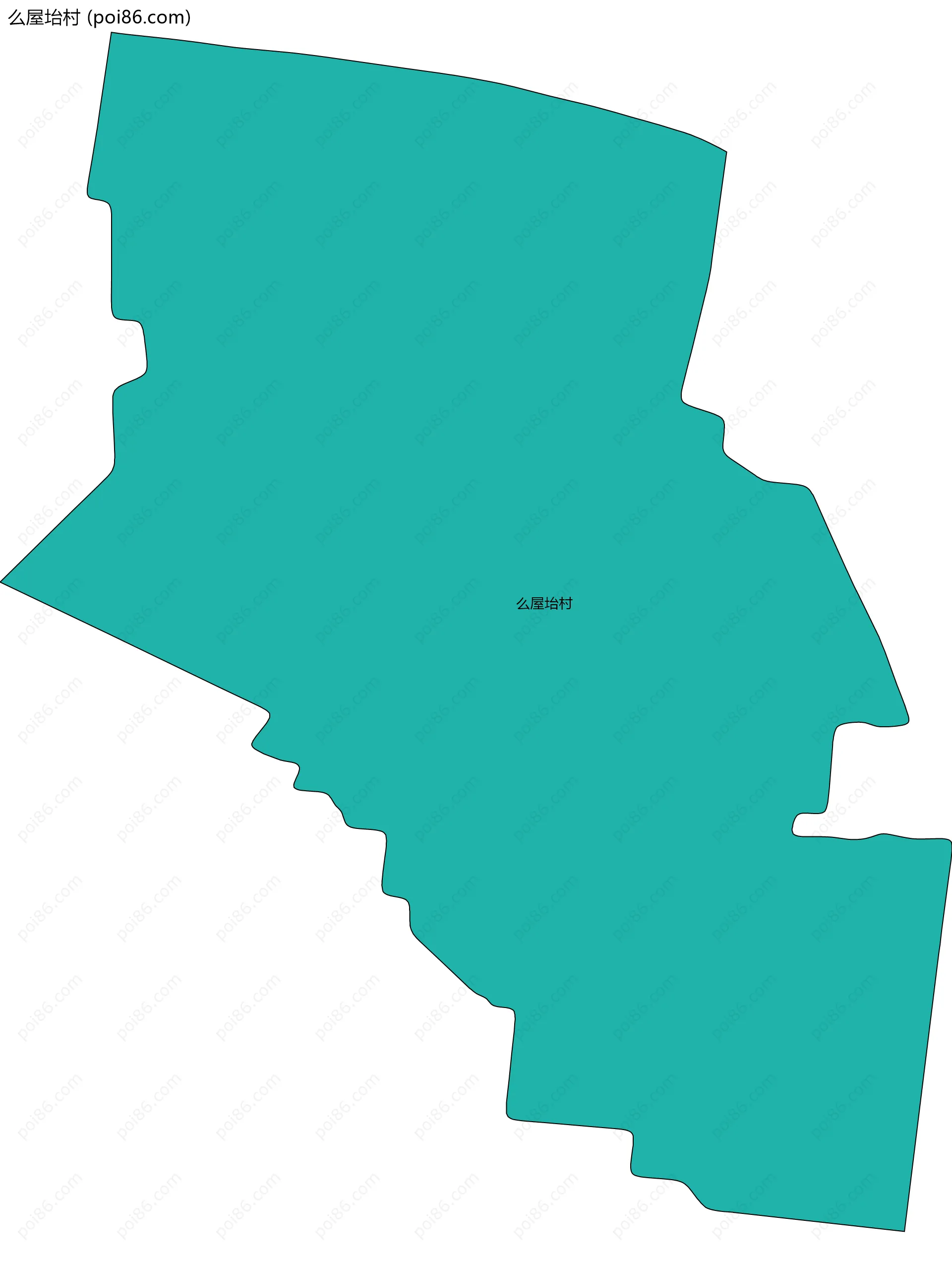 么屋坮村边界地图