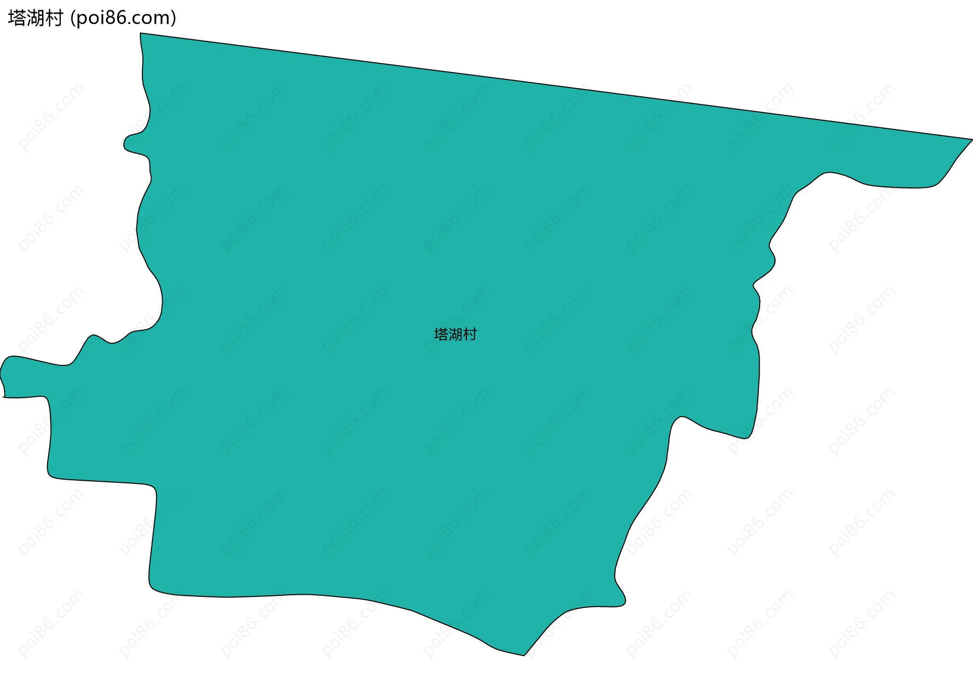 塔湖村边界地图