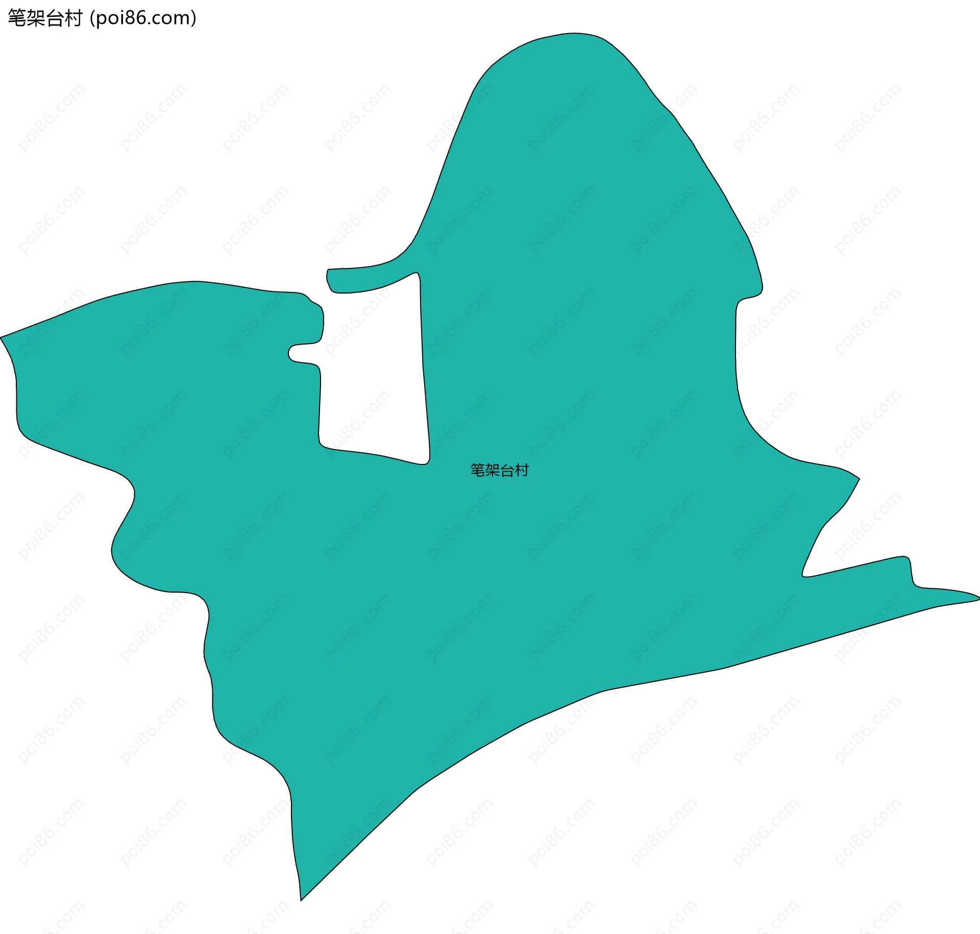 笔架台村边界地图