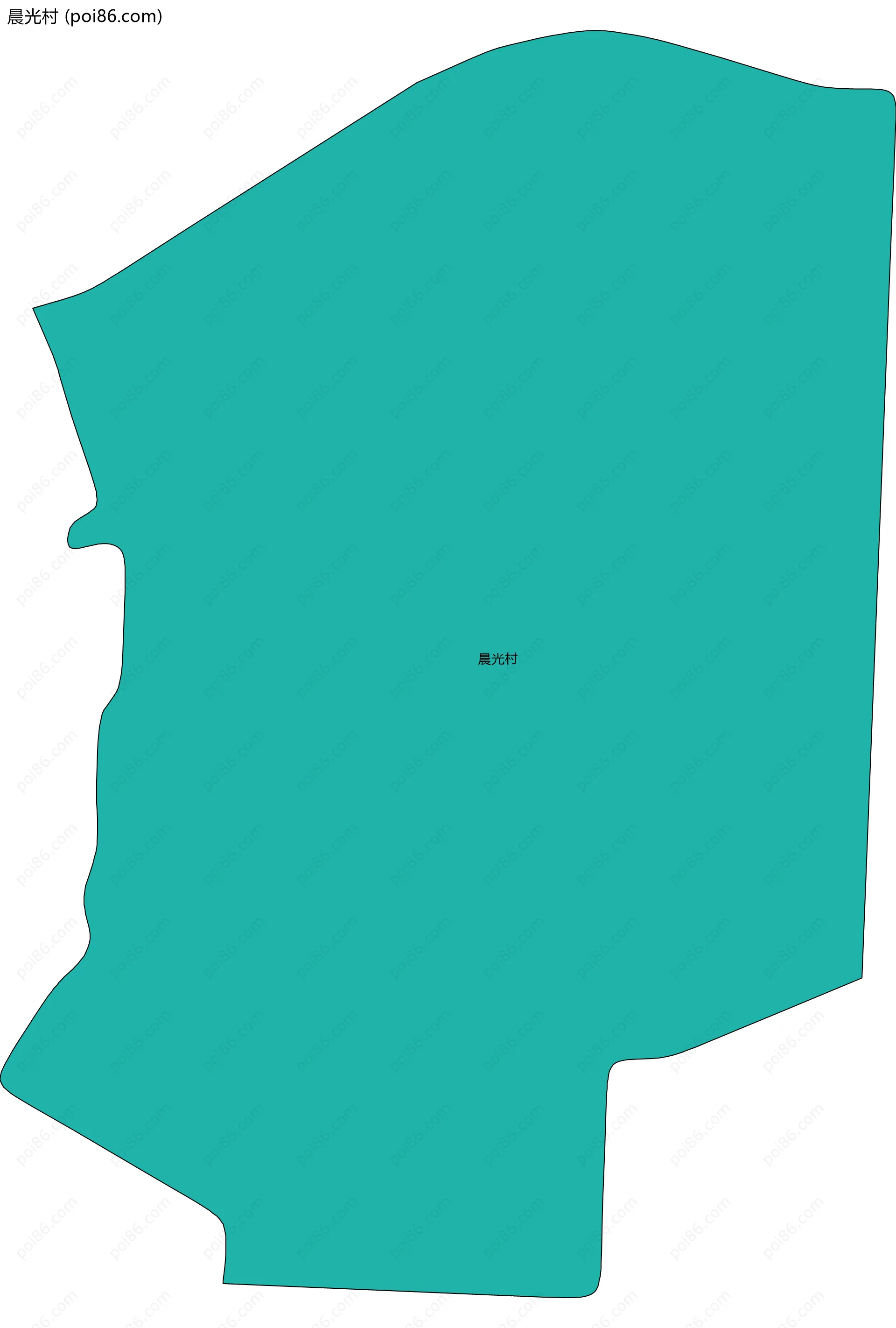 晨光村边界地图